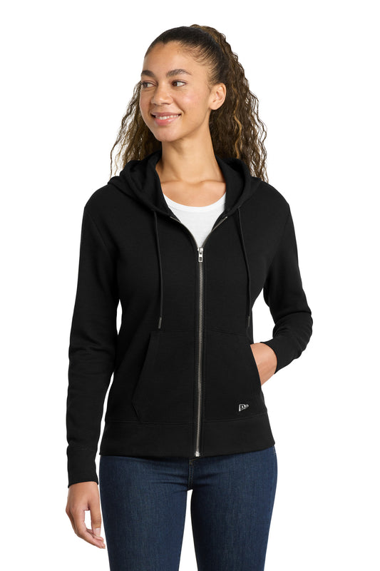 New Era Women's Thermal Full-Zip Hoodie LNEA141 - Black