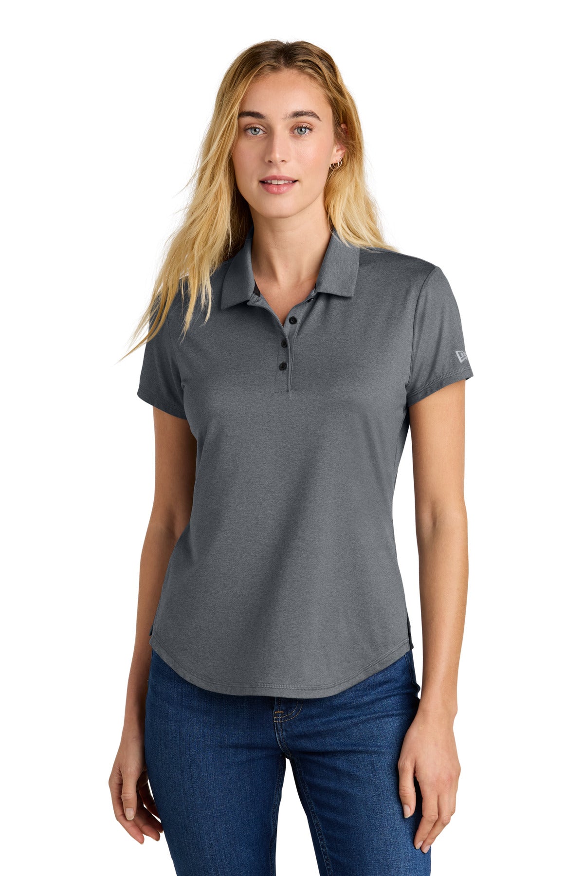 New Era Women's Power Polo LNEA225 - Shadow Grey Heather