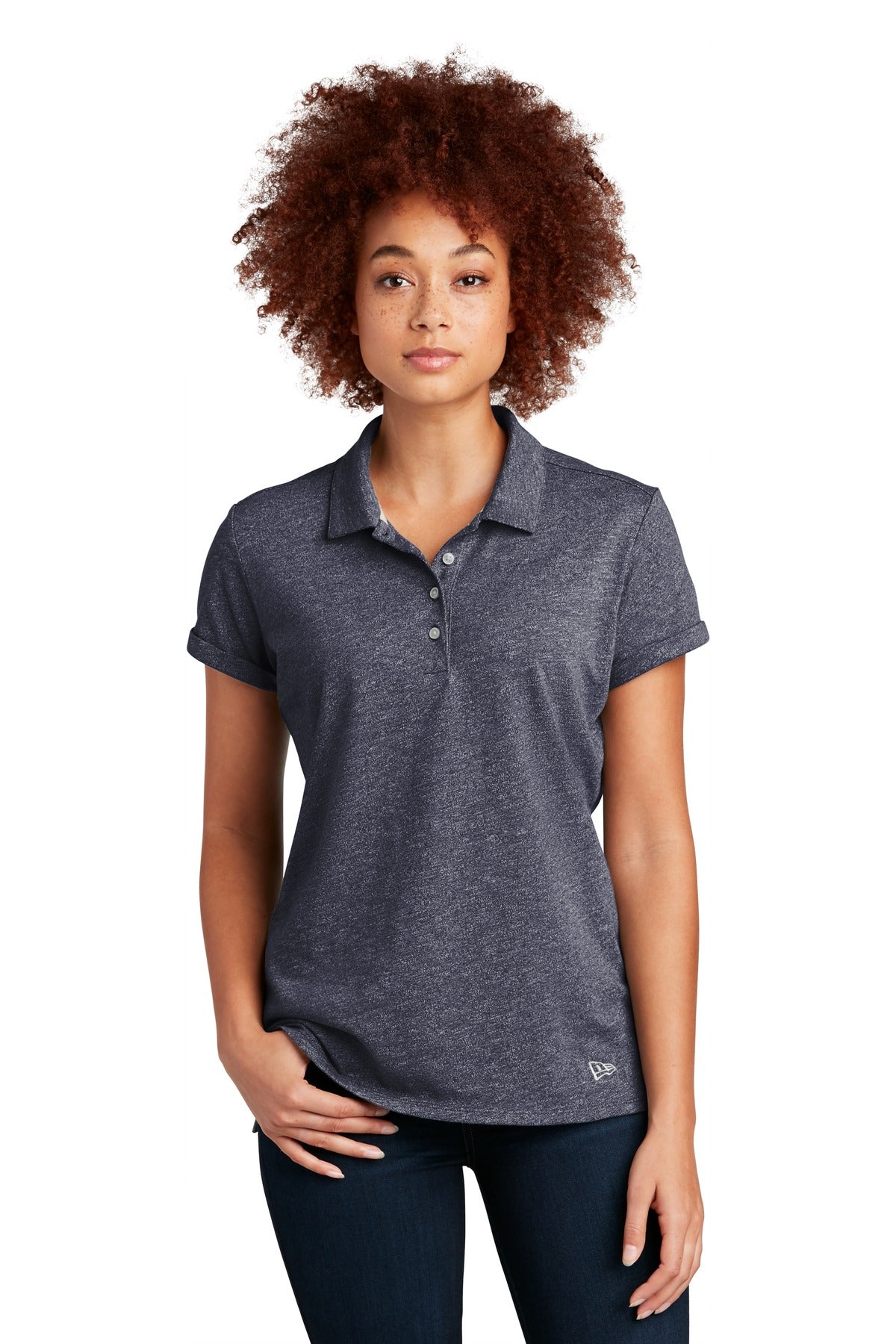 New Era  Women's Slub Twist Polo LNEA301 - True Navy Twist