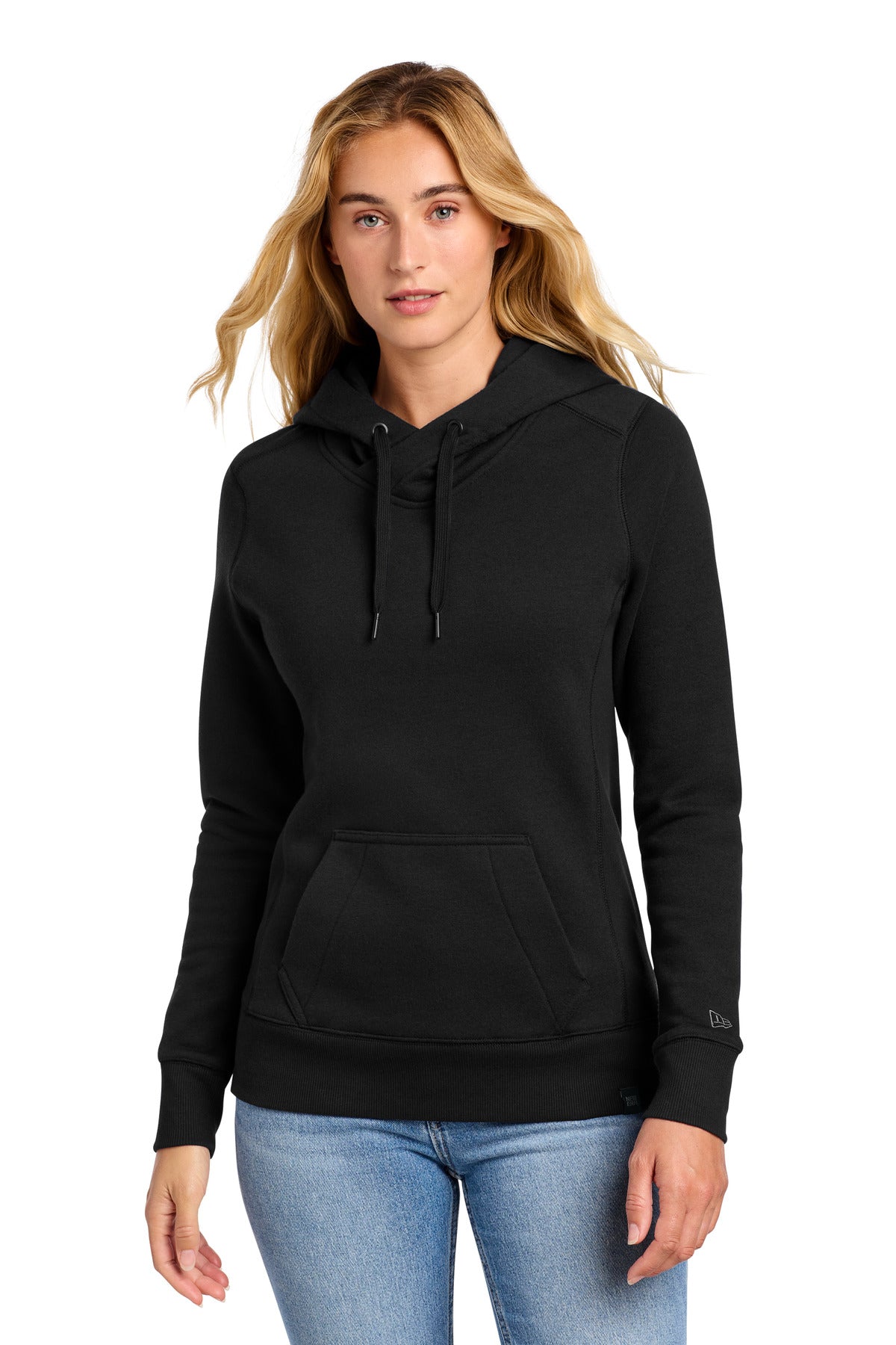 New Era  Women's French Terry Pullover Hoodie. LNEA500 - Black