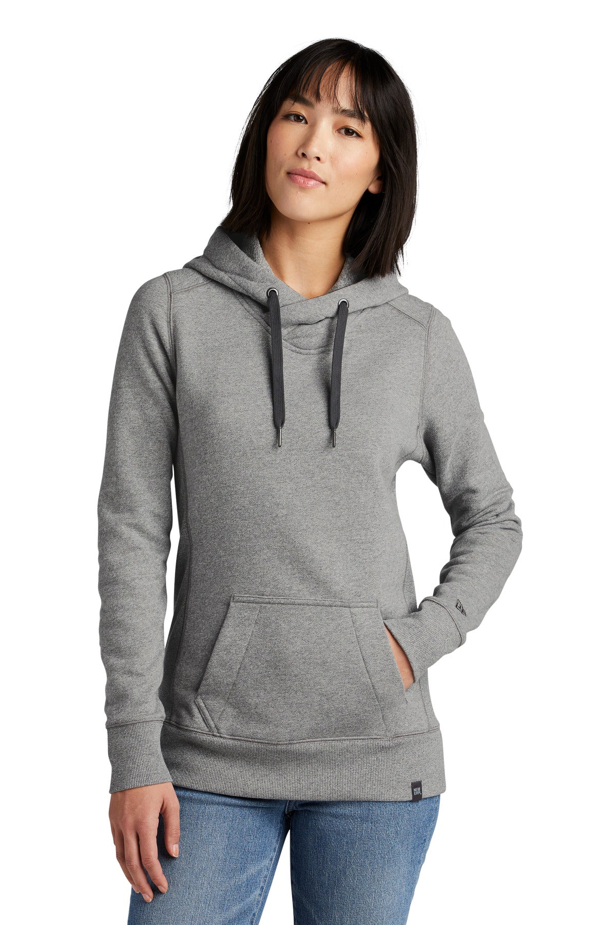 New Era  Women's French Terry Pullover Hoodie. LNEA500 - Light Graphite Twist