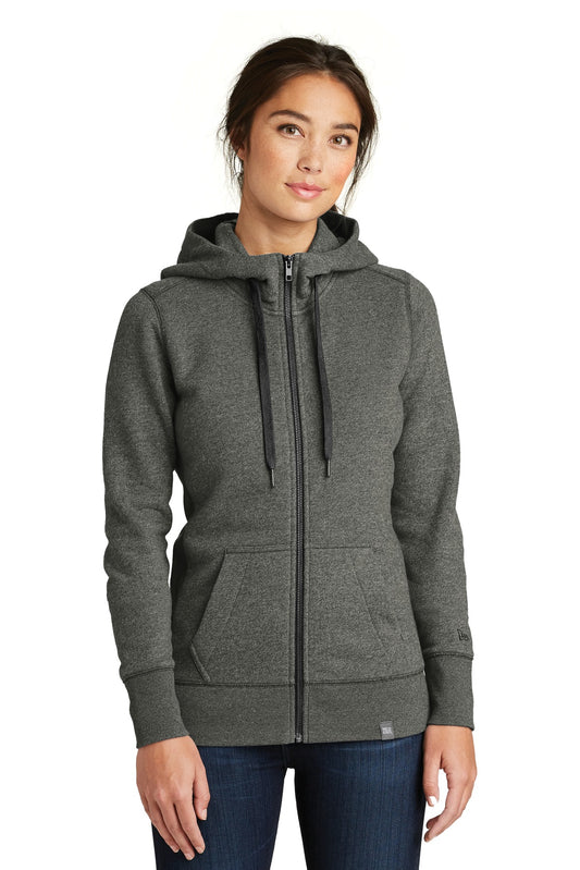 New Era  Women's French Terry Full-Zip Hoodie. LNEA502 - Black Twist