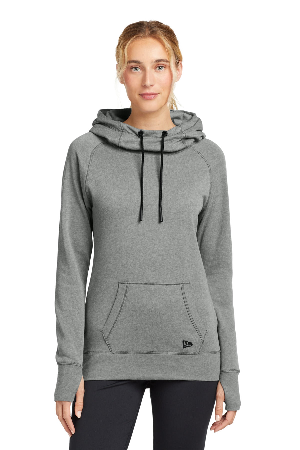 New Era  Women's Tri-Blend Fleece Pullover Hoodie. LNEA510 - Shadow Grey Heather