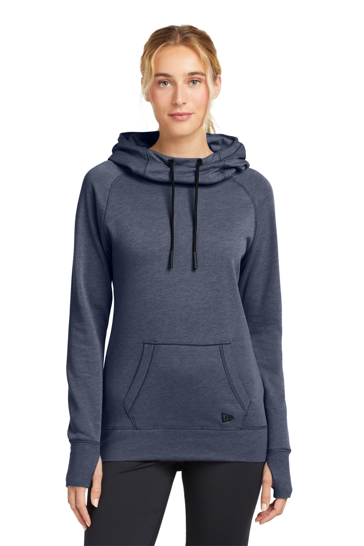 New Era  Women's Tri-Blend Fleece Pullover Hoodie. LNEA510 - True Navy Heather