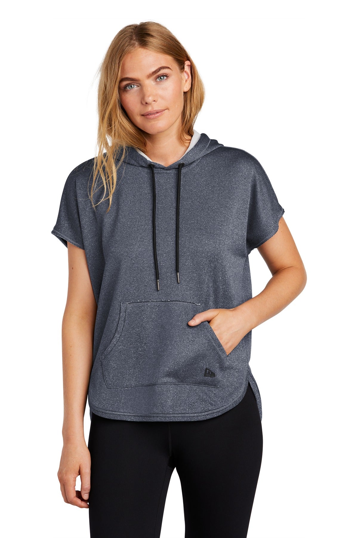 New Era  Women's Performance Terry Short Sleeve Hoodie LNEA533 - True Navy Heather