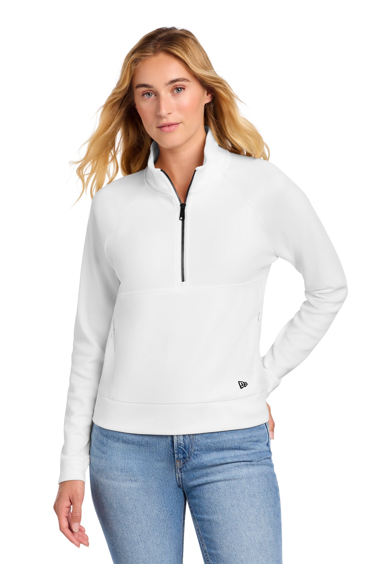 New Era Women's STS 1/2-Zip LNEA541 - Fan White