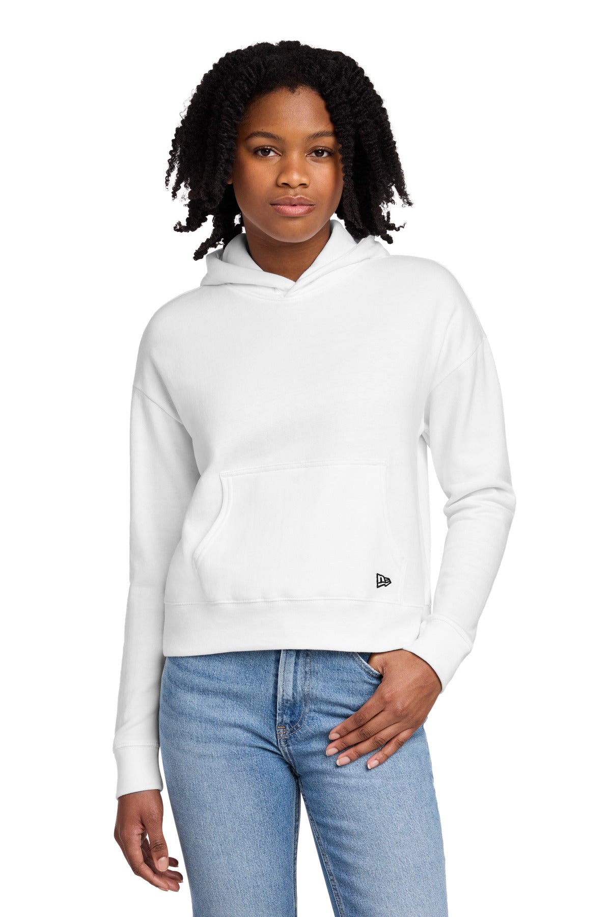 New Era Women's Comeback Fleece Pullover Hoodie LNEA550 - White