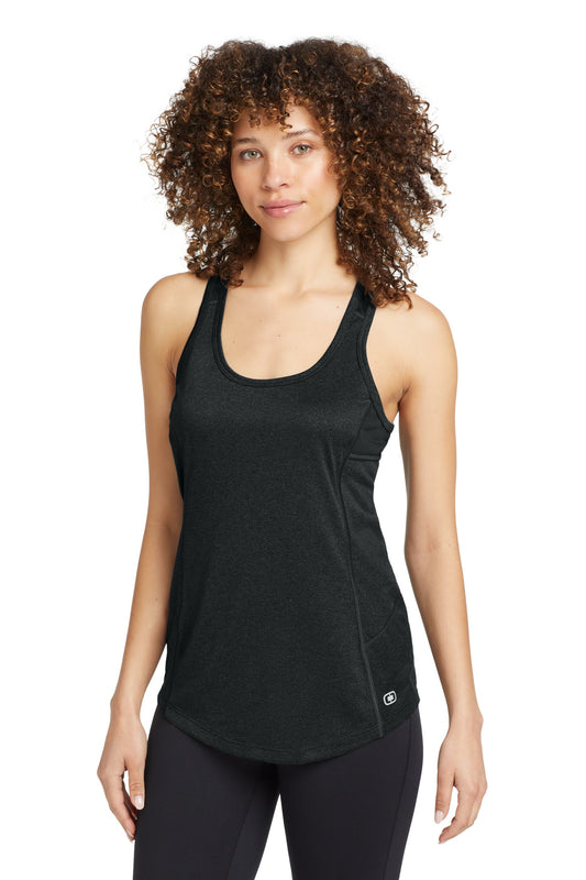 OGIO Women's Racerback Pulse Tank. LOE322 - Blacktop