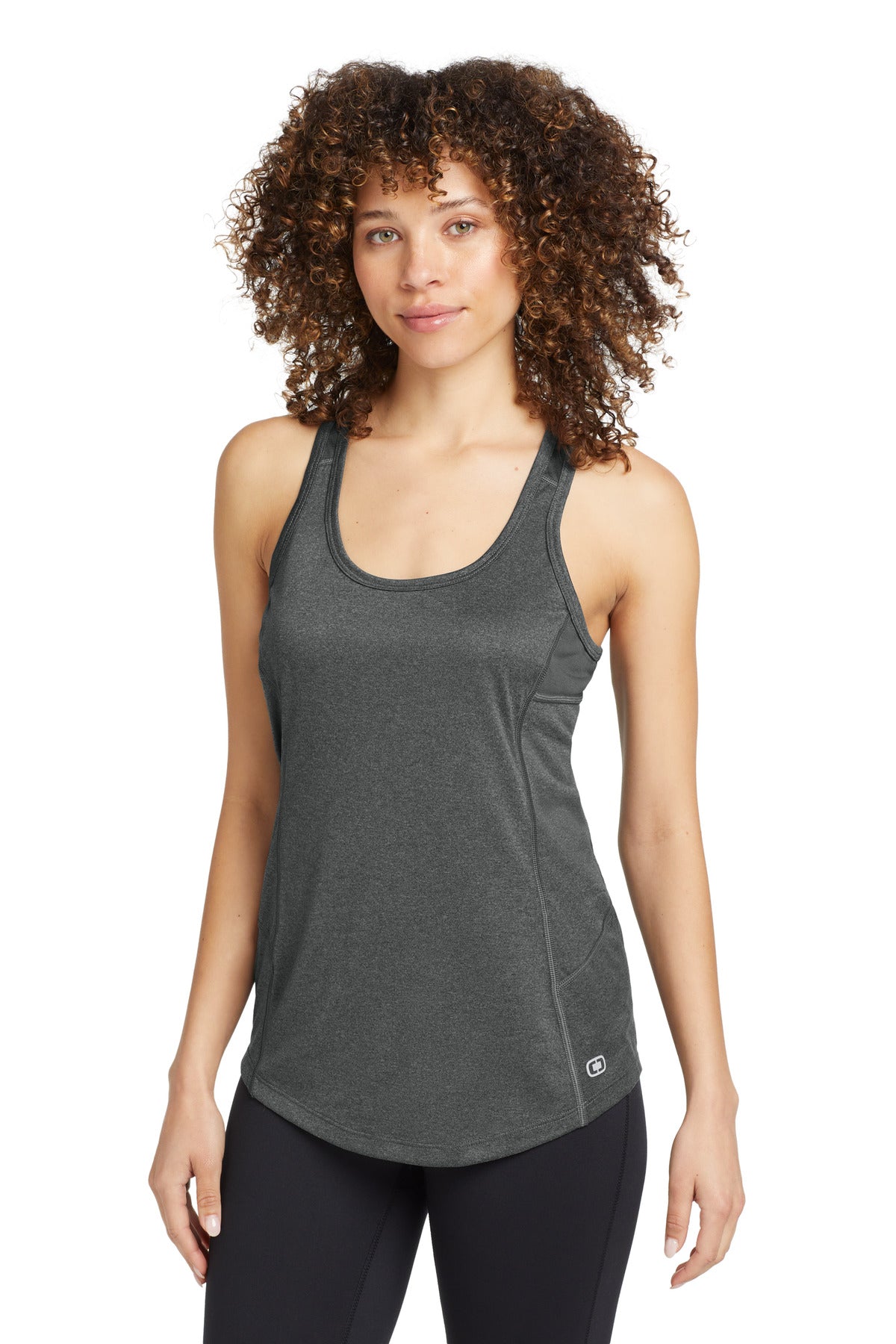 OGIO Women's Racerback Pulse Tank. LOE322 - Gear Grey