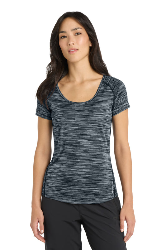 OGIO  Women's Verge Scoop Neck. LOE326 - Blacktop Space Dye