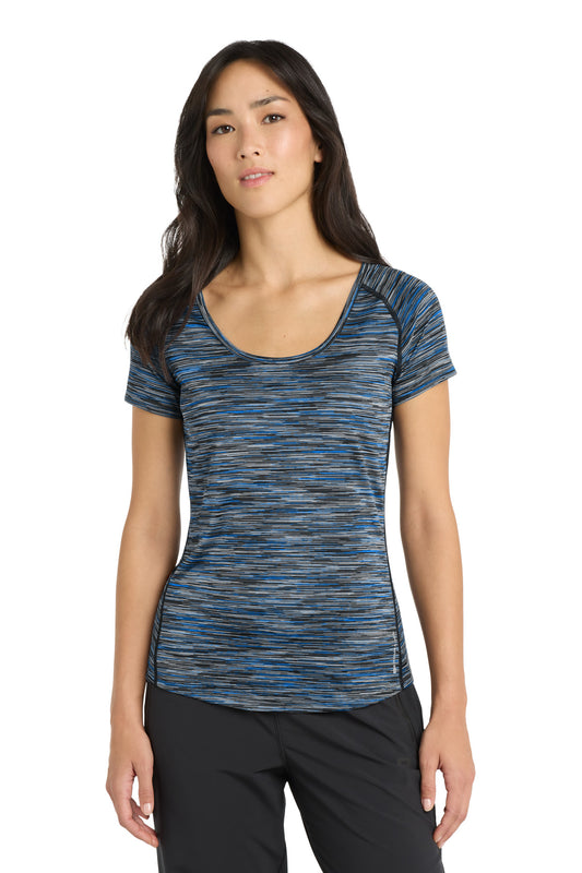 OGIO  Women's Verge Scoop Neck. LOE326 - Electric Blue Space Dye