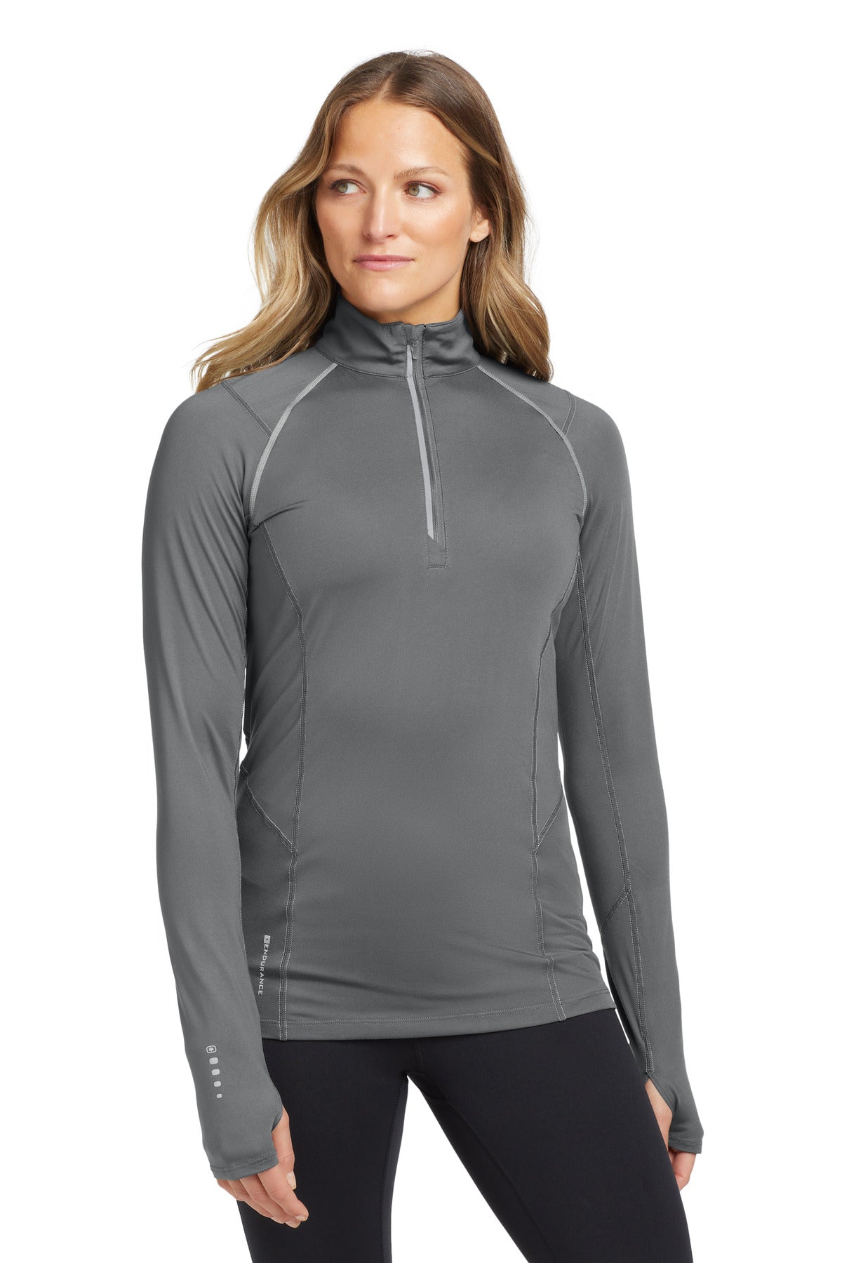 OGIO Women's Nexus 1/4-Zip Pullover. LOE335 - Gear Grey