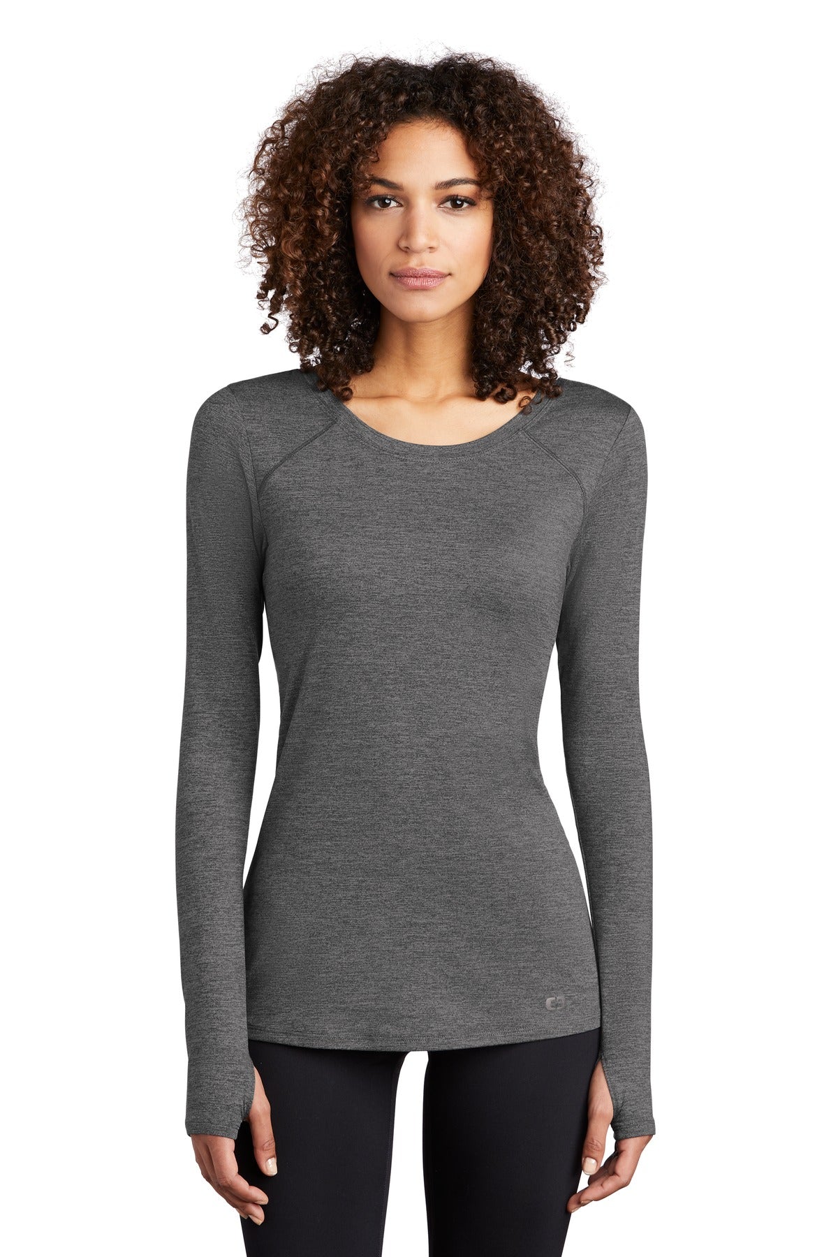 OGIO  Women's Force Long Sleeve Tee LOE340 - Gear Grey Heather