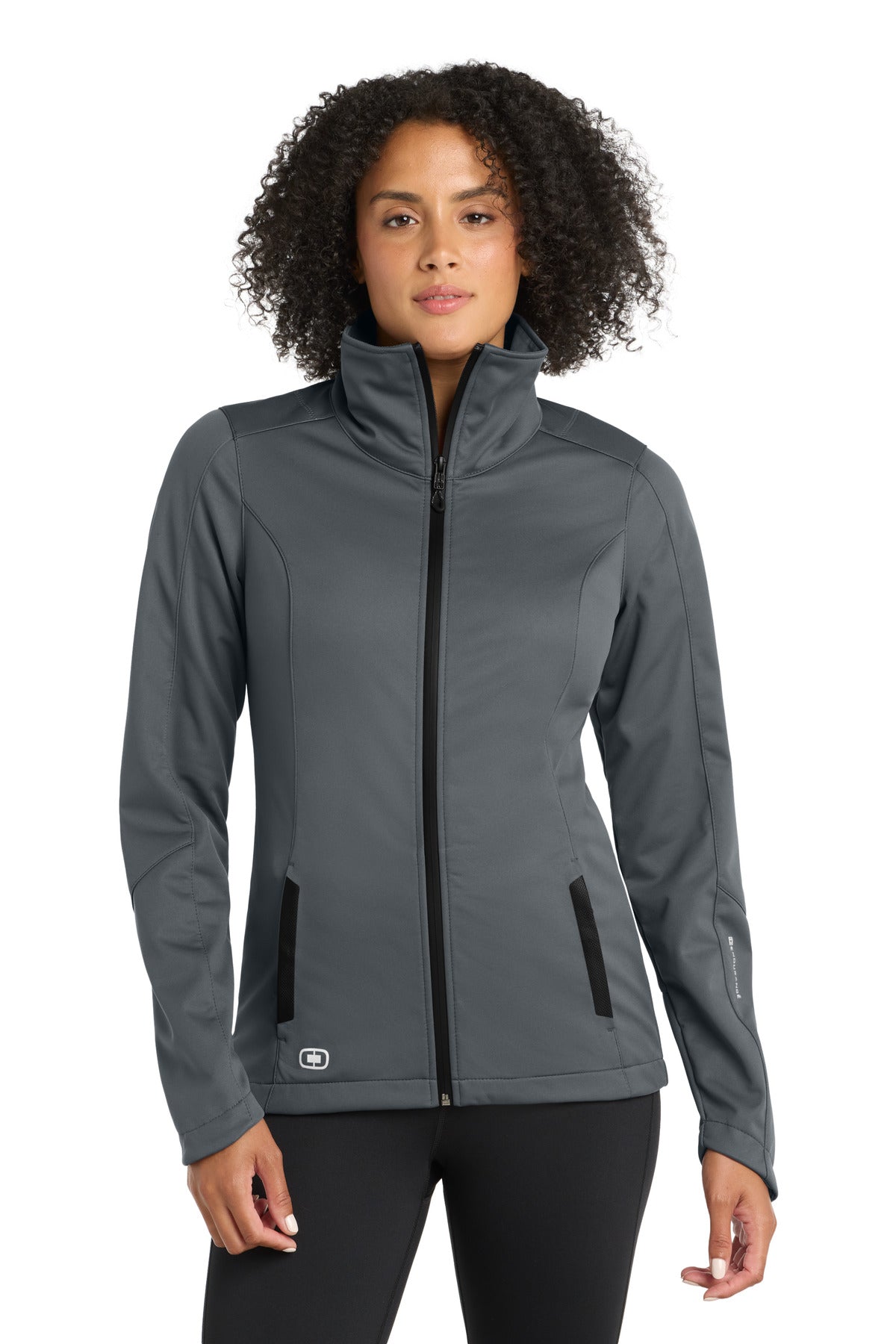 OGIO Women's Crux Soft Shell. LOE720 - Gear Grey
