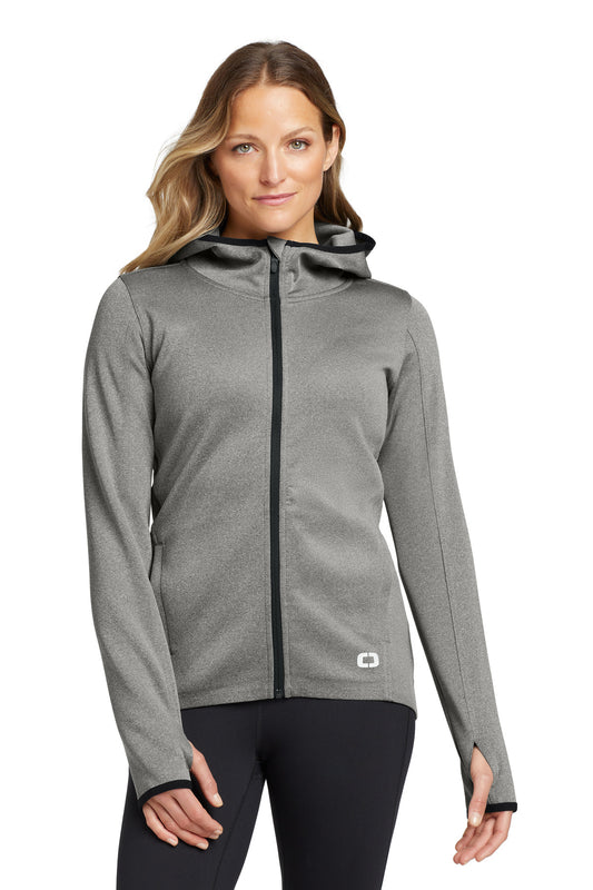 OGIO  Women's Stealth Full-Zip Jacket. LOE728 - Heather Grey