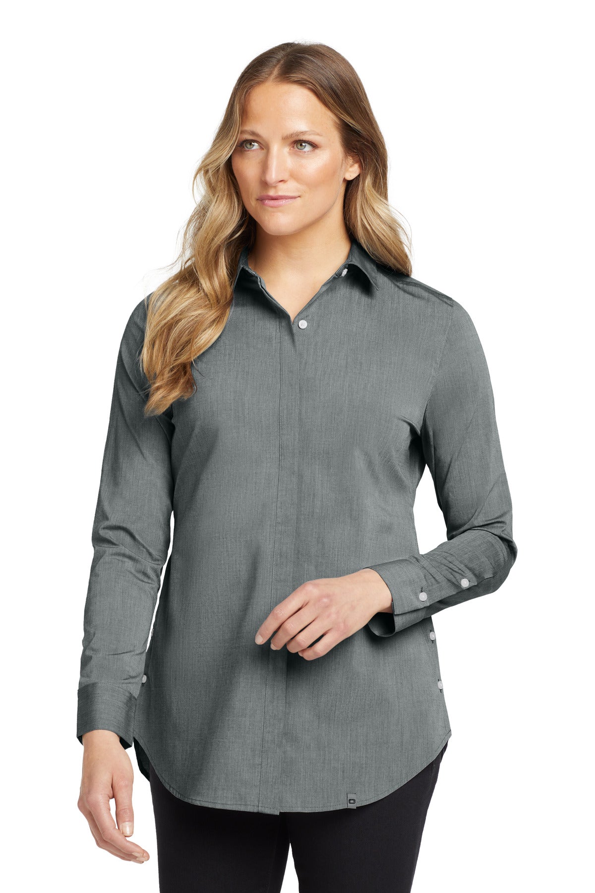 OGIO  Women's Commuter Woven Tunic. LOG1002 - Gear Grey Heather
