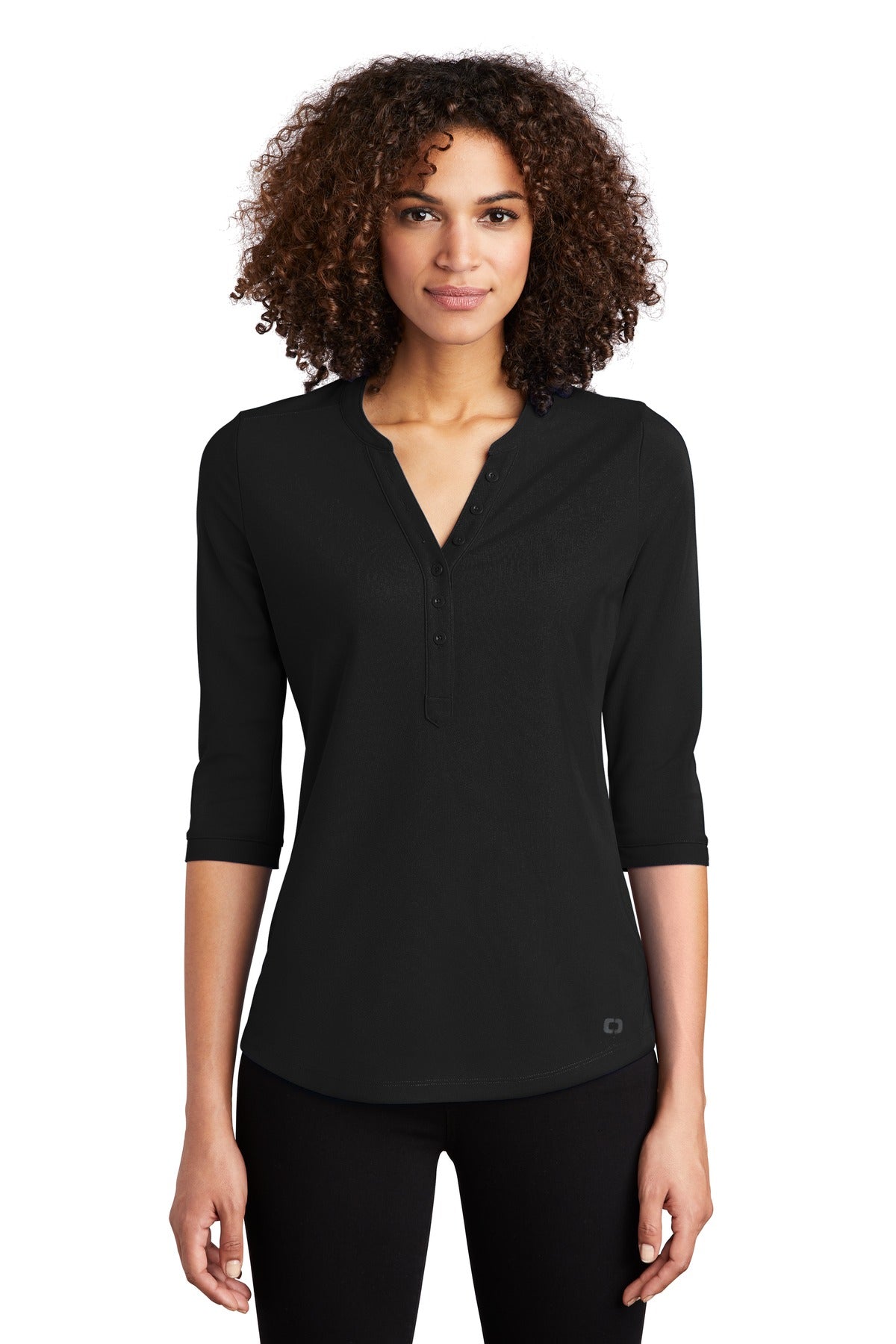 OGIO Women's Jewel Henley LOG104 - Blacktop