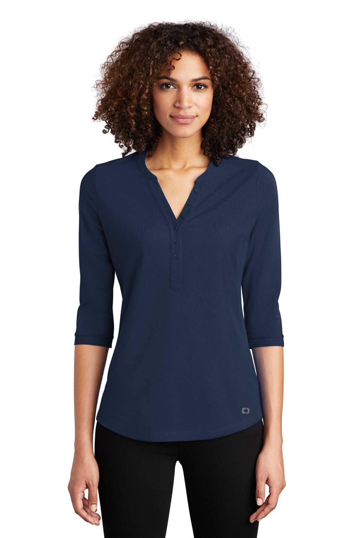 OGIO Women's Jewel Henley LOG104 - Navy