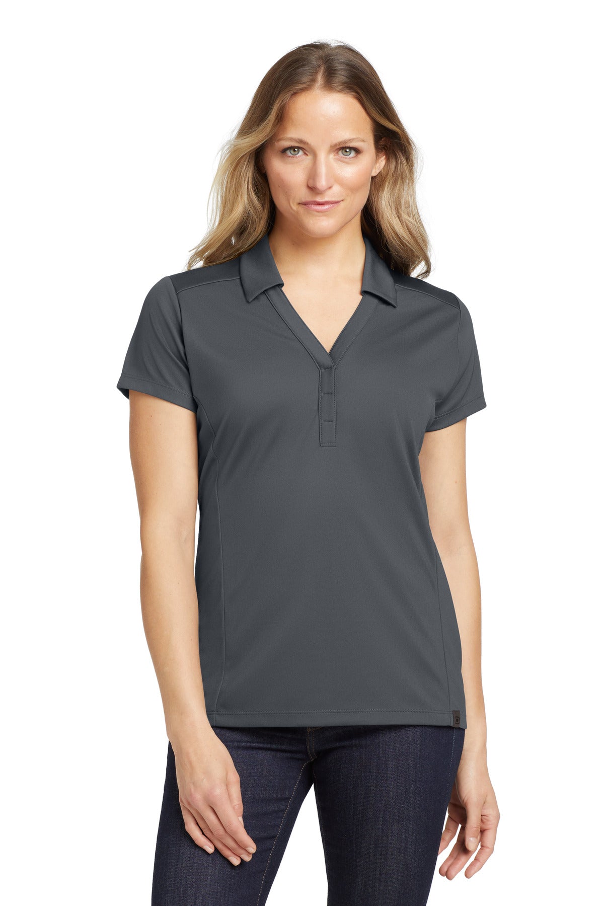 OGIO Women's Framework Polo. LOG125 - Diesel Grey