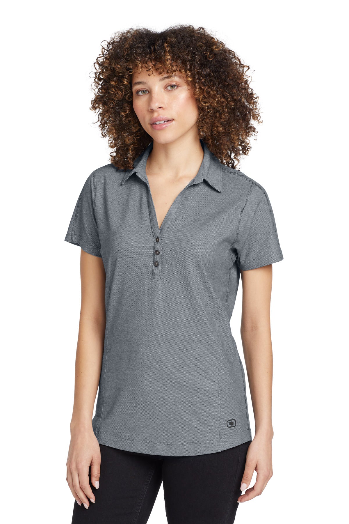 OGIO Women's Onyx Polo. LOG126 - Petrol Grey