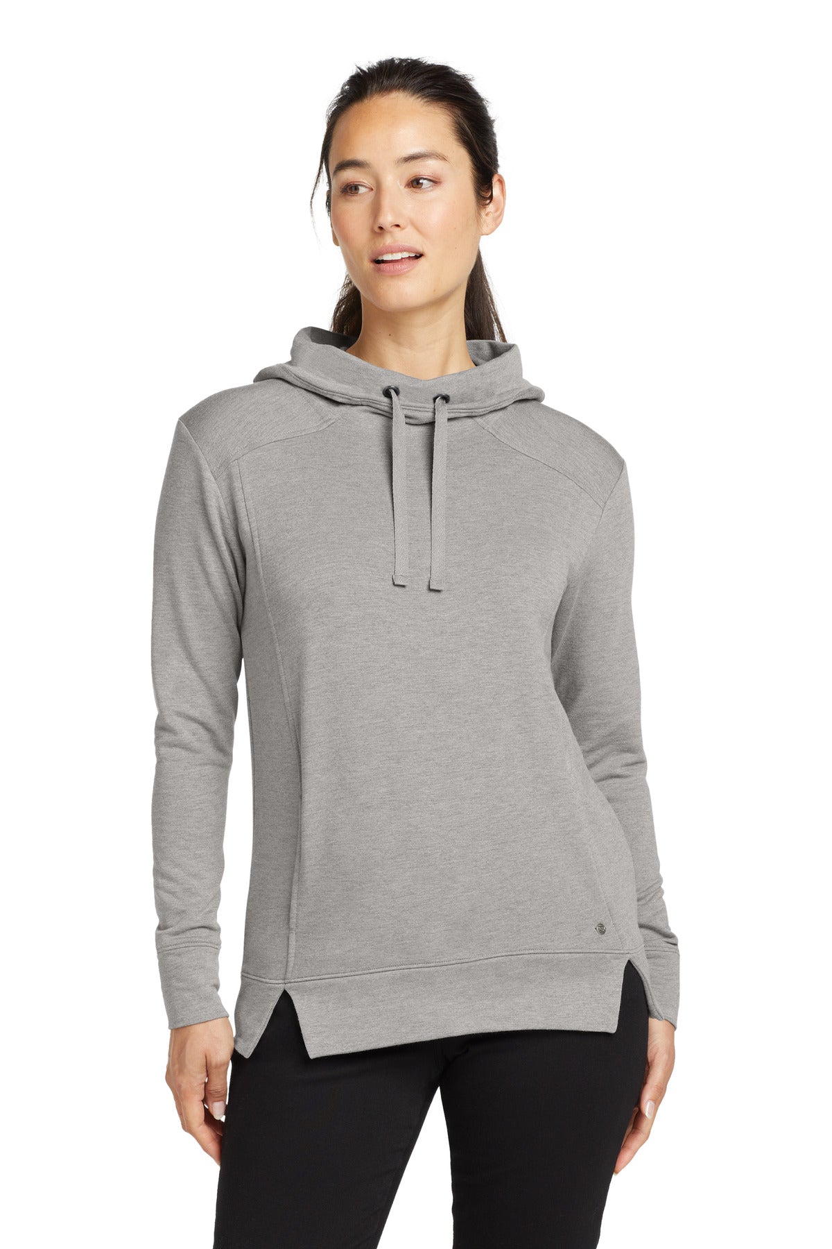 OGIO  Women's Luuma Pullover Fleece Hoodie. LOG810 - Petrol Grey Heather