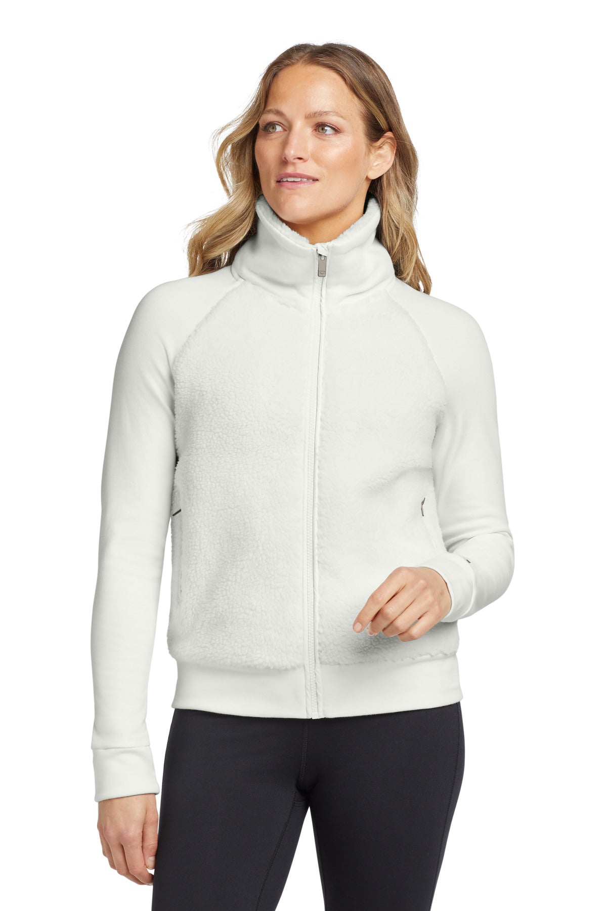 OGIO  Women's Luuma Sherpa Full-Zip. LOG815 - Ivory Snow