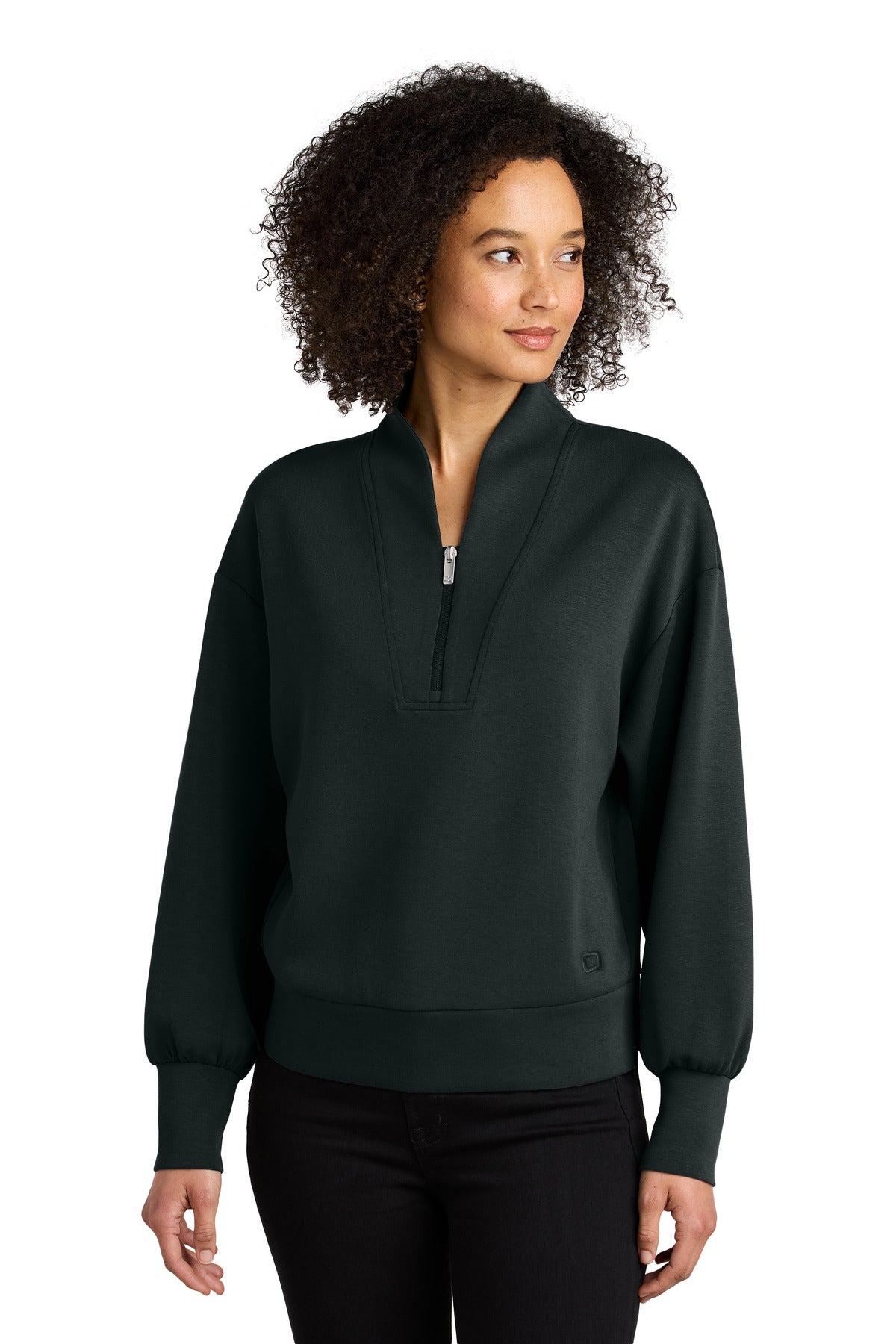 OGIO Women's Transcend 1/4-Zip LOG861 - Blacktop
