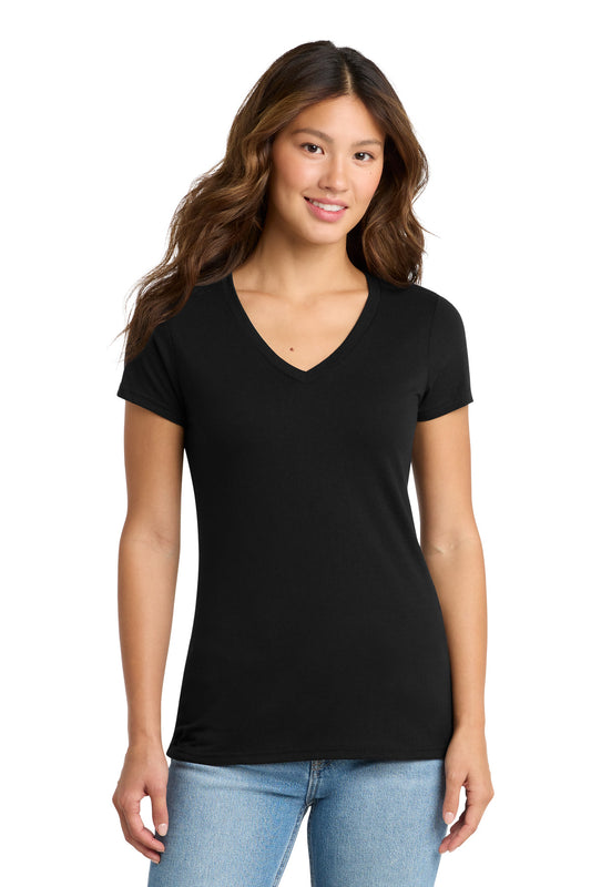 Port & Co Women's Tri-Blend V-Neck Tee. LPC330V - Black
