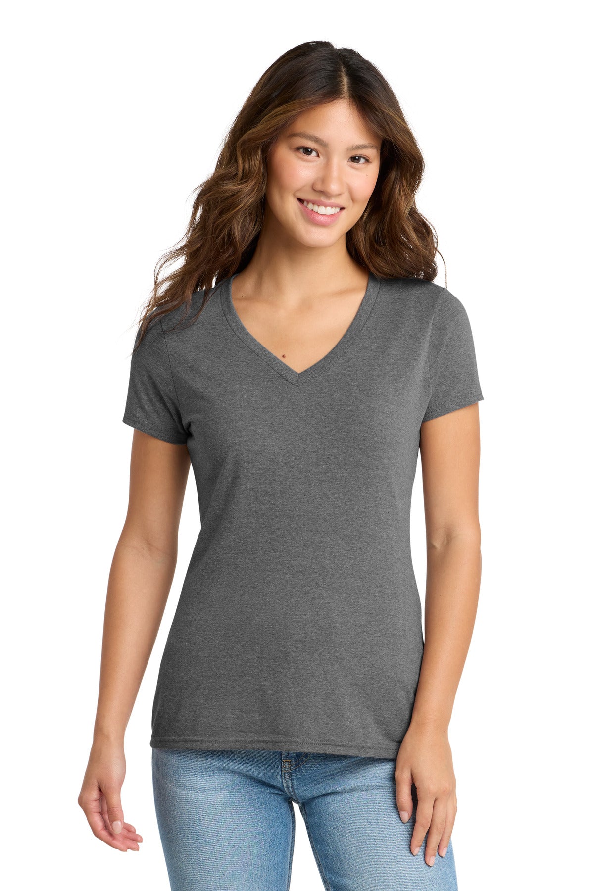 Port & Co Women's Tri-Blend V-Neck Tee. LPC330V - Graphite Heather