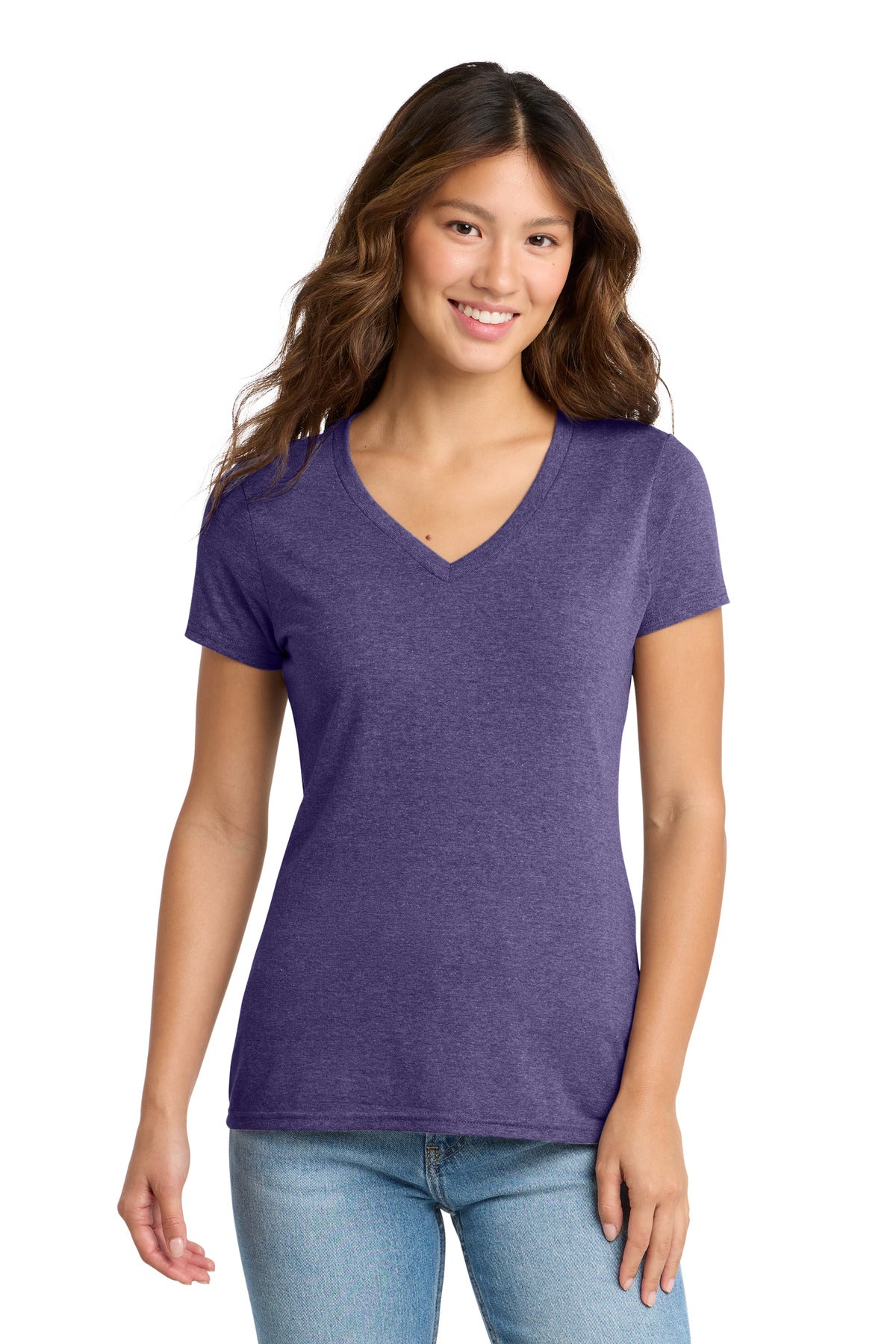 Port & Co Women's Tri-Blend V-Neck Tee. LPC330V - Team Purple Heather