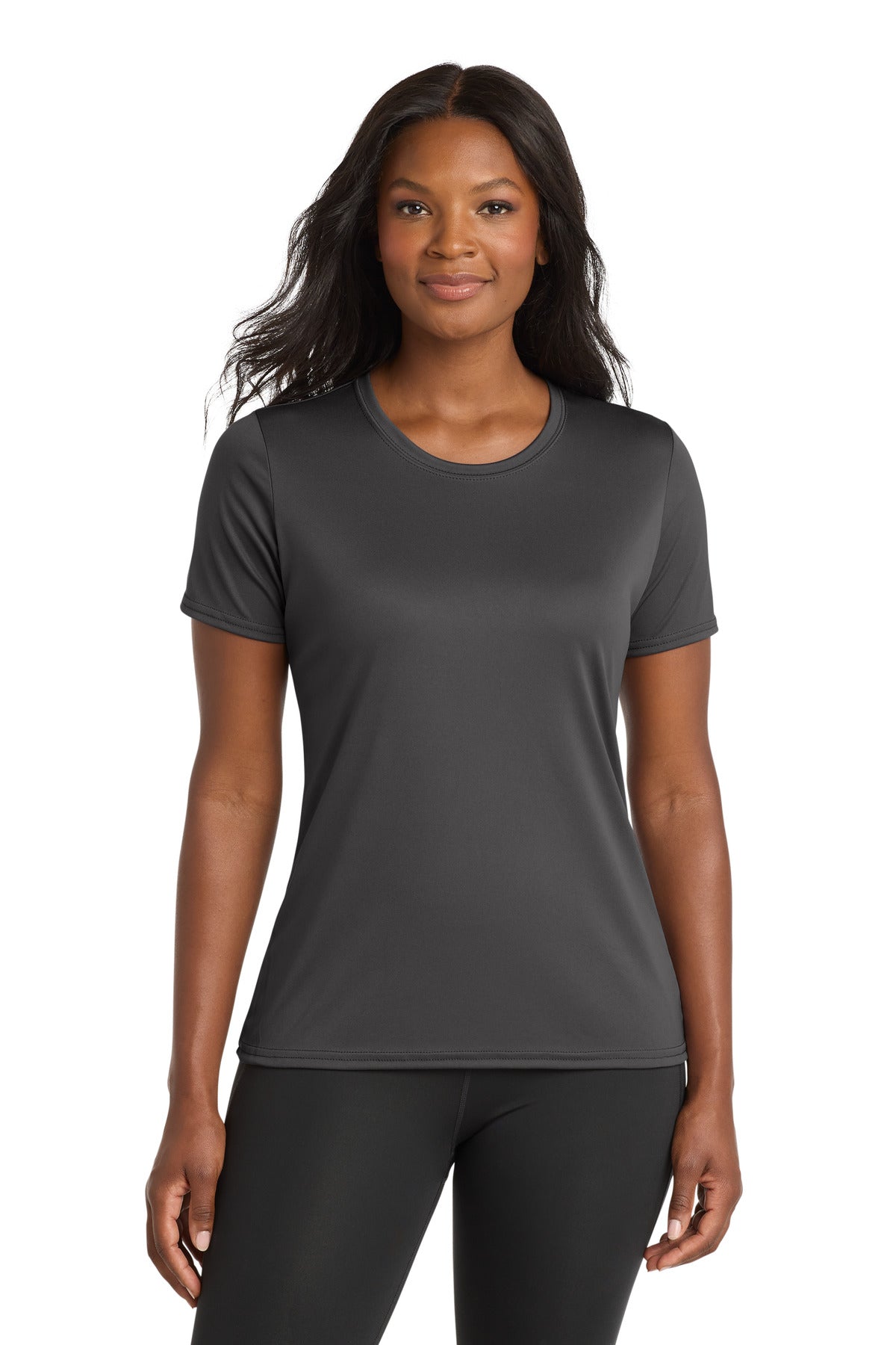 Port & Co Women's Performance Tee. LPC380 - Charcoal