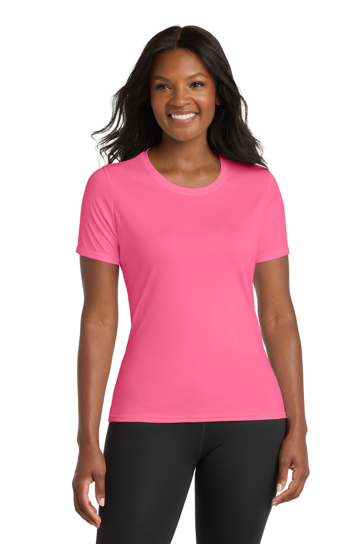 Port & Co Women's Performance Tee. LPC380 - Neon Pink