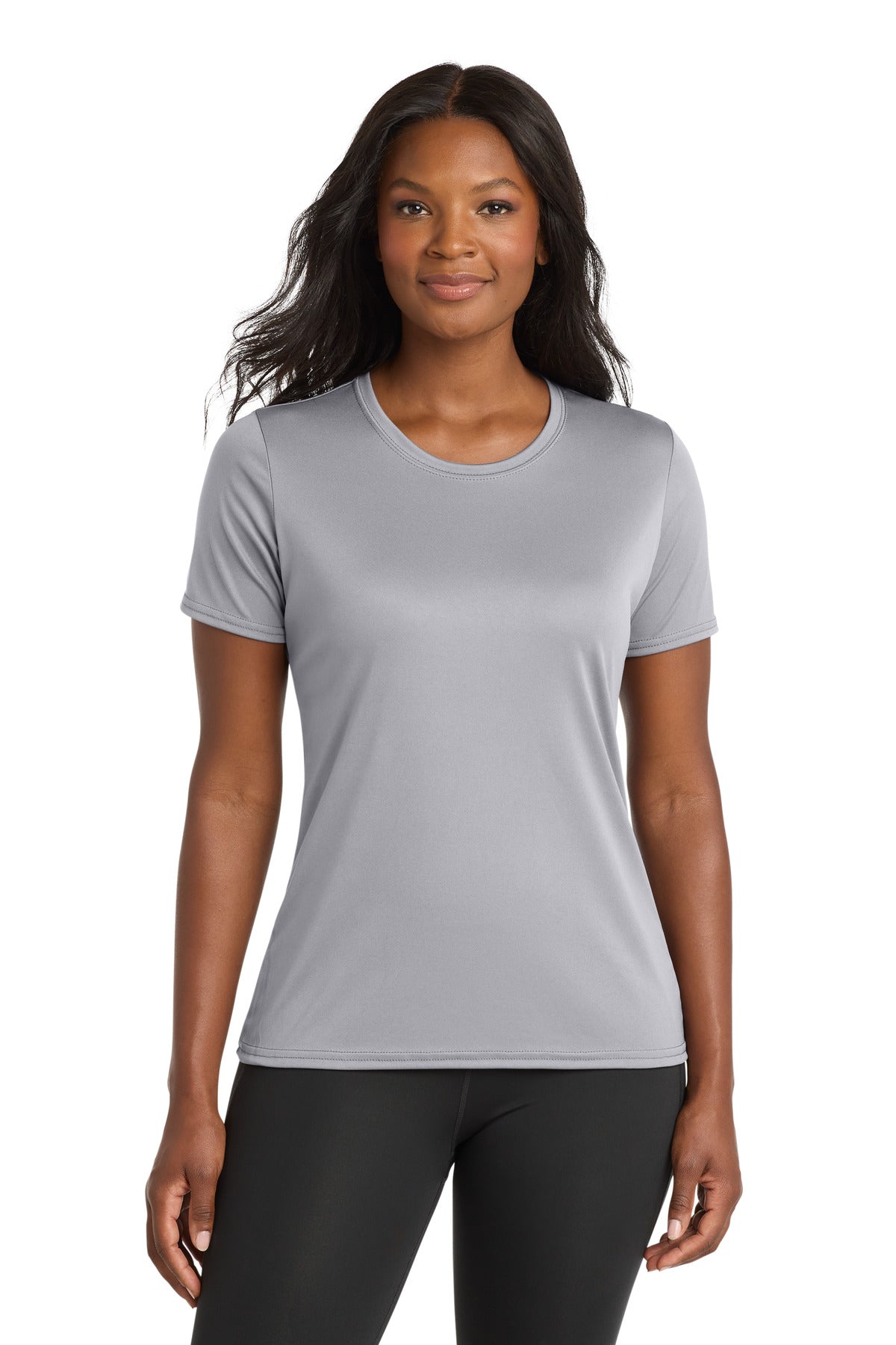 Port & Co Women's Performance Tee. LPC380 - Silver