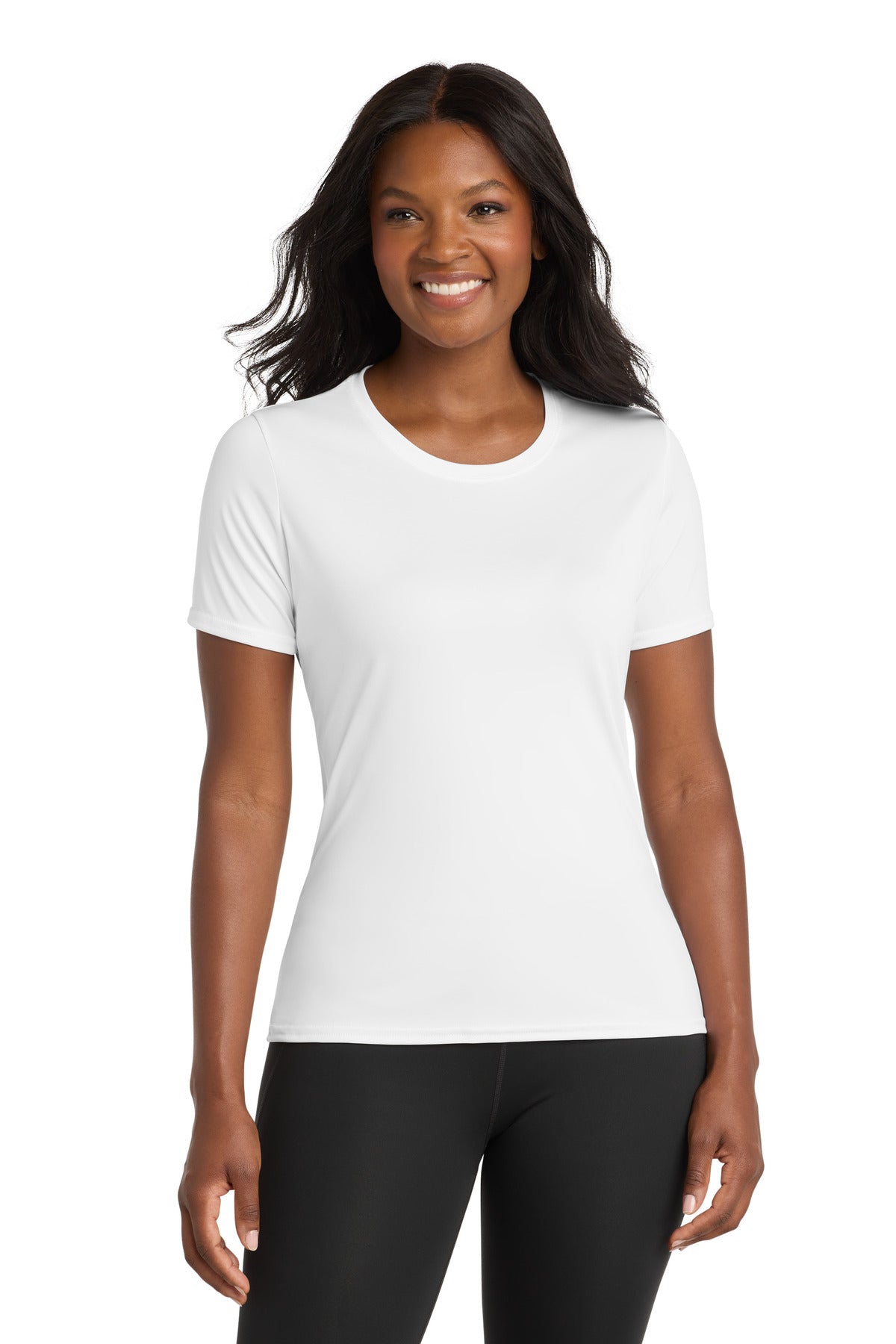 Port & Co Women's Performance Tee. LPC380 - White