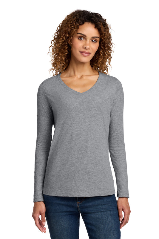 Port & Co Women's Long Sleeve Fan Favorite V-Neck Tee. LPC450VLS - Athletic Heather