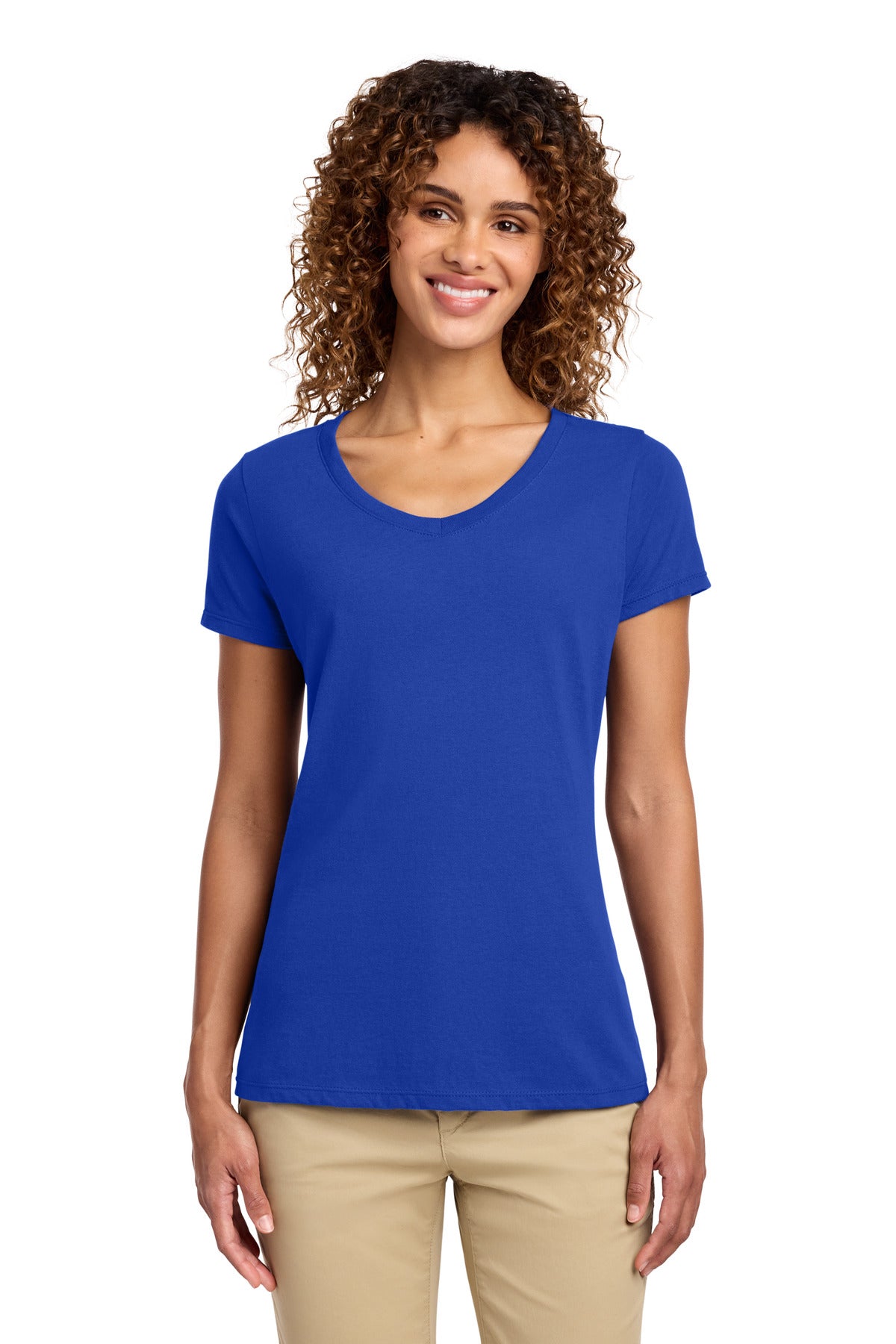 Port & Co Women's Fan Favorite V-Neck Tee. LPC450V - True Royal