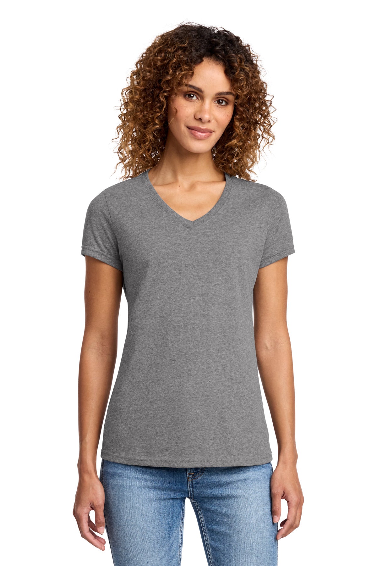 Port & Co Women's Fan Favorite Blend V-Neck Tee. LPC455V - Graphite Heather