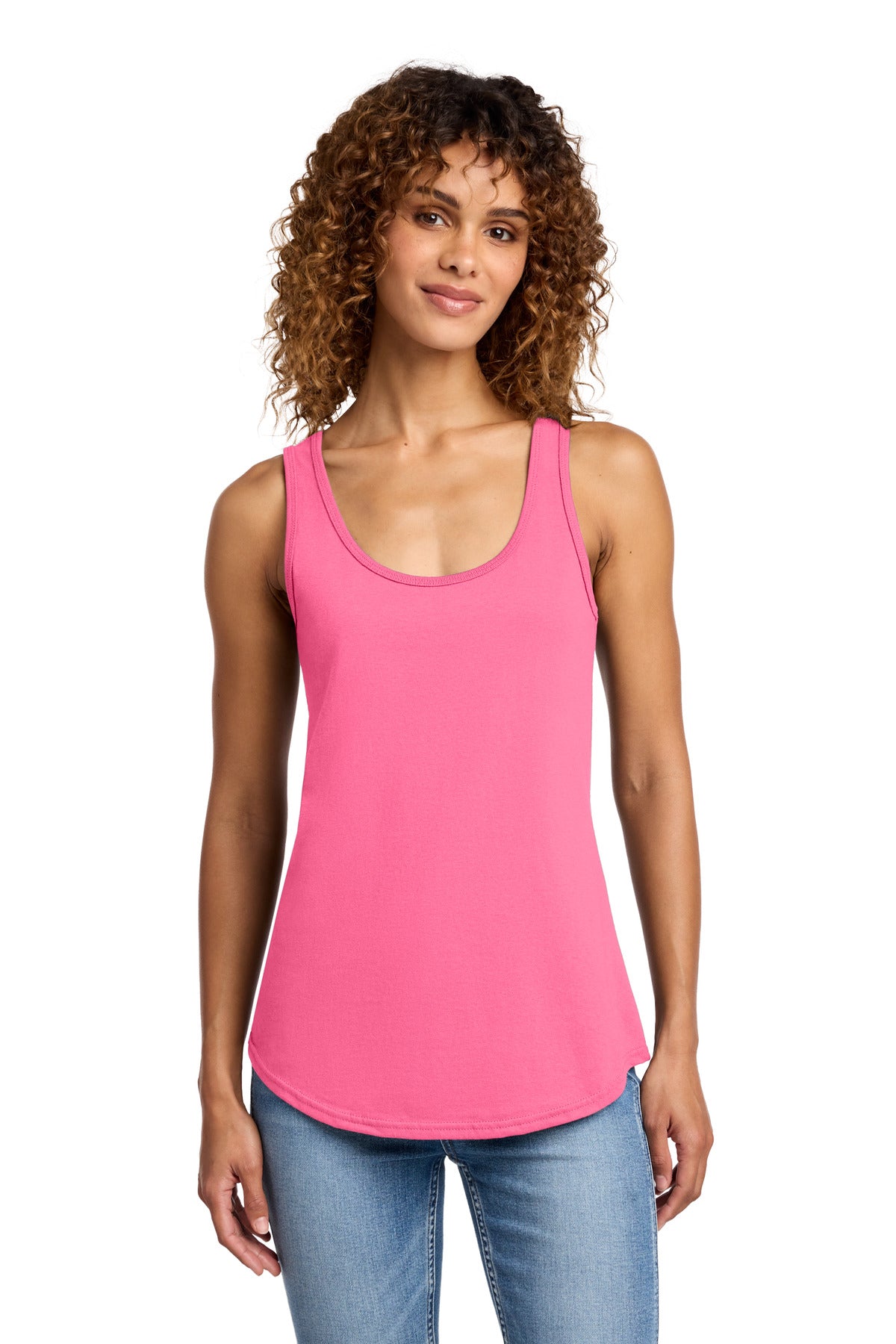 Port & Co Women's Core Cotton Tank Top.  LPC54TT - Neon Pink