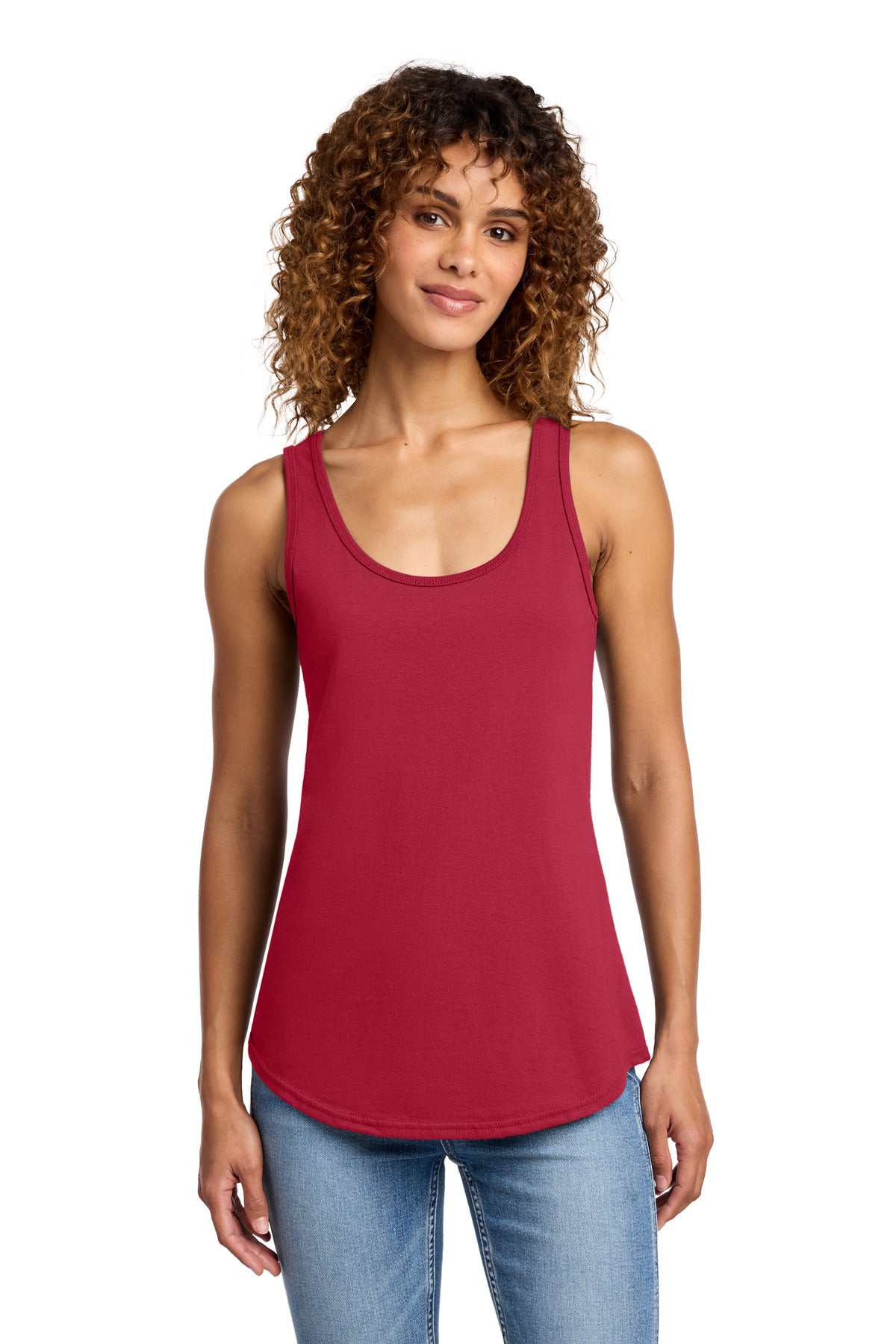Port & Co Women's Core Cotton Tank Top.  LPC54TT - Red