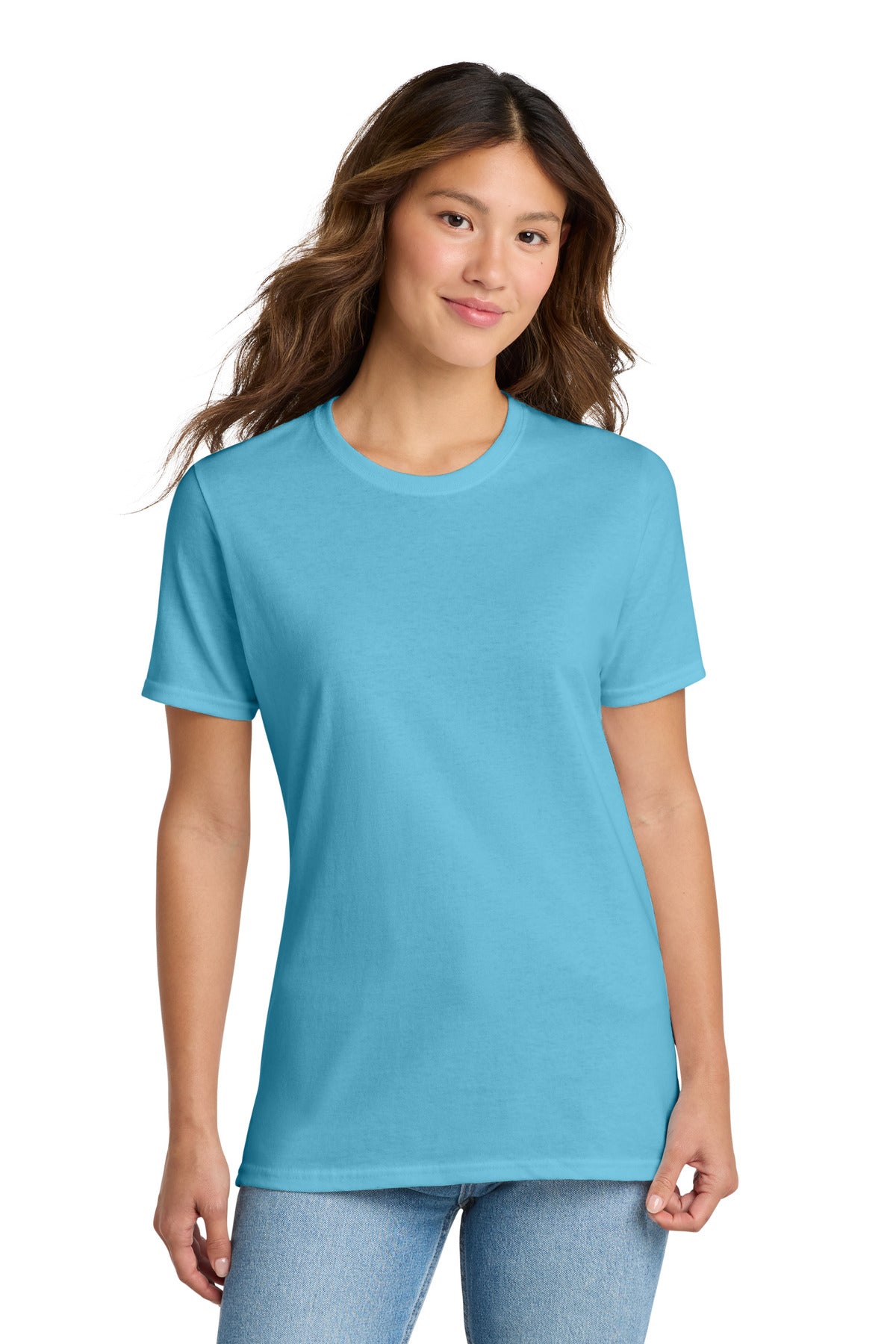 Port & Co Women's Core Cotton Tee. LPC54 - Aquatic Blue