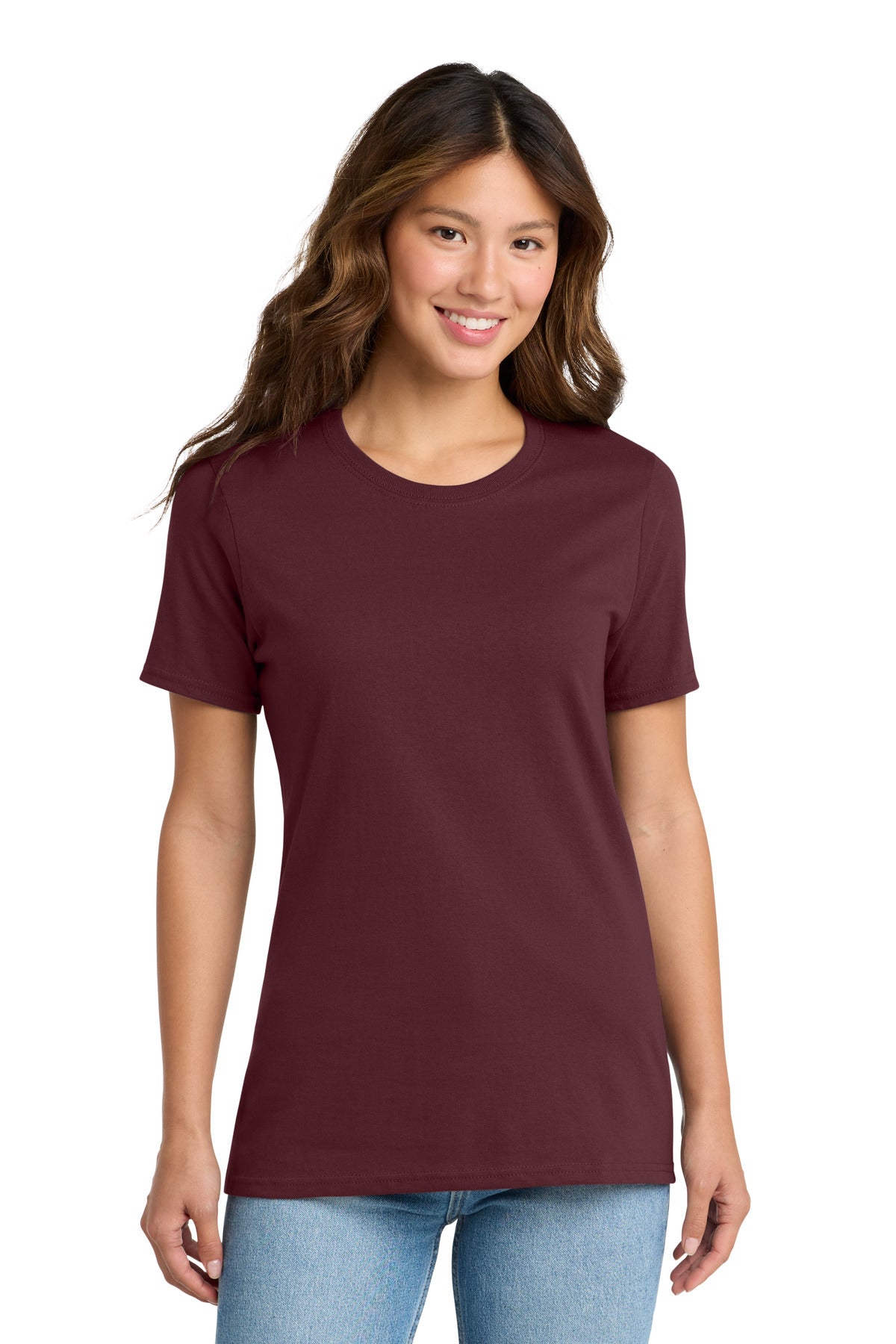 Port & Co Women's Core Cotton Tee. LPC54 - Athletic Maroon