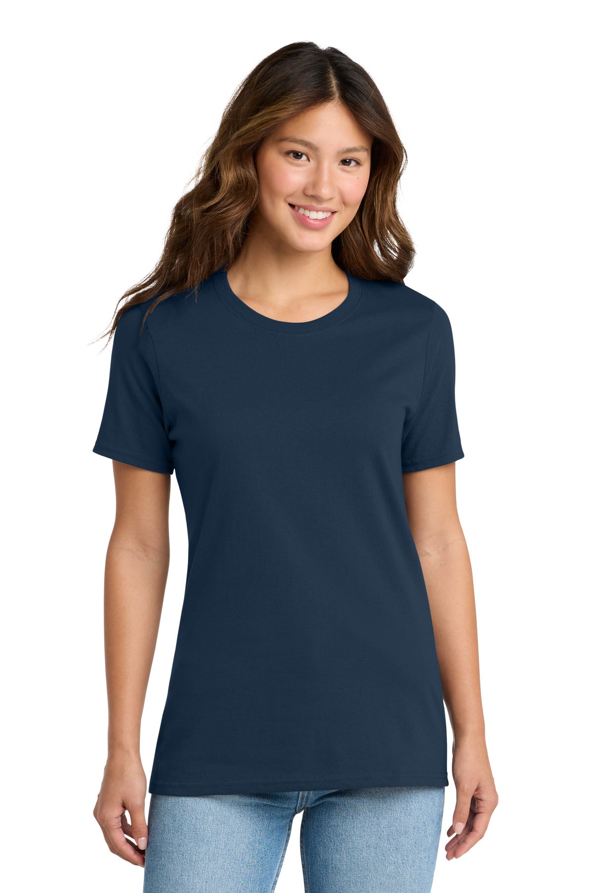 Port & Co Women's Core Cotton Tee. LPC54 - Navy