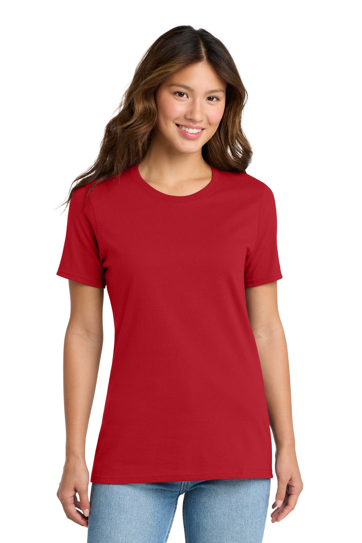Port & Co Women's Core Cotton Tee. LPC54 - Red