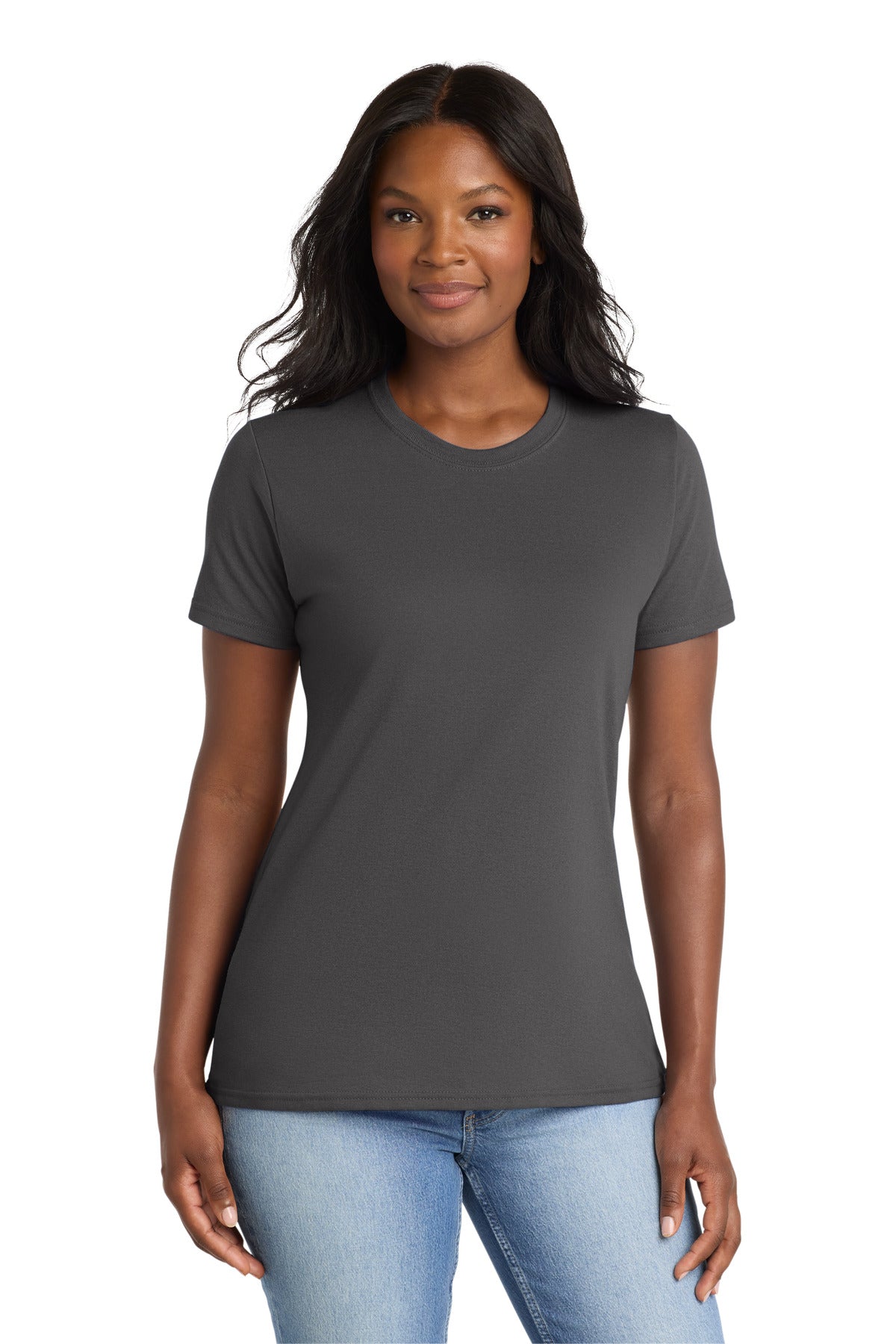 Port & Co Women's Core Blend Tee. LPC55 - Charcoal