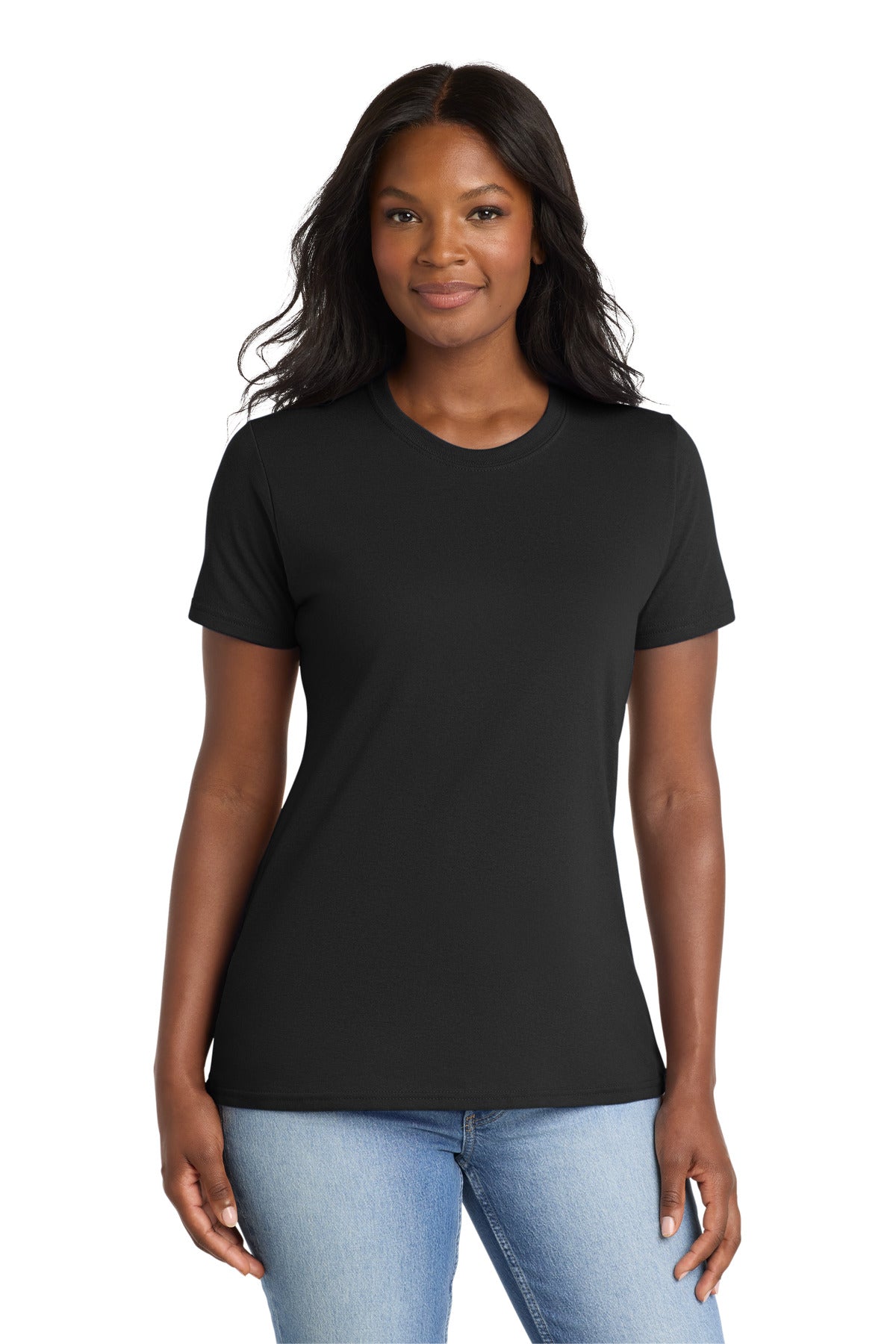 Port & Co Women's Core Blend Tee. LPC55 - Jet Black