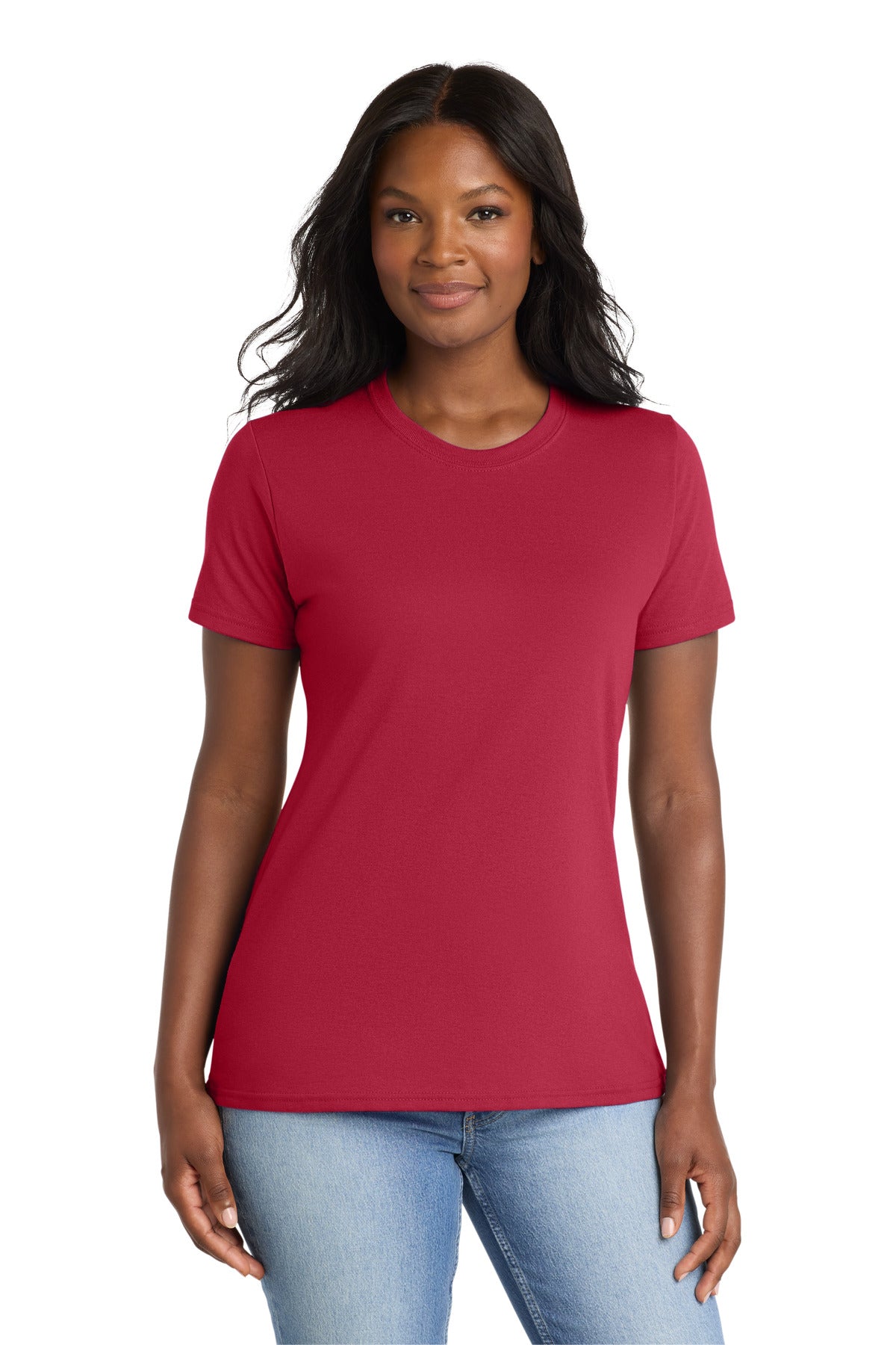 Port & Co Women's Core Blend Tee. LPC55 - Red