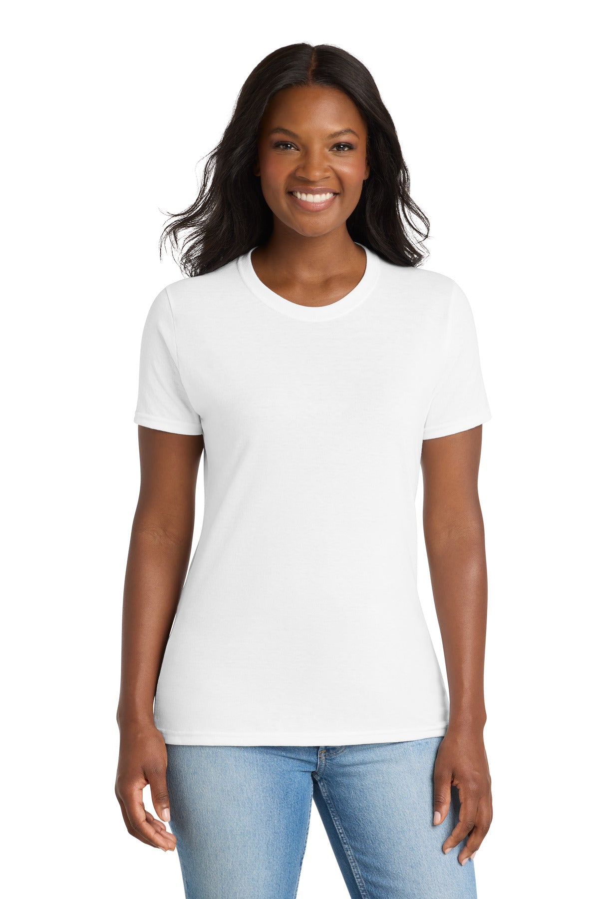Port & Co Women's Core Blend Tee. LPC55 - White
