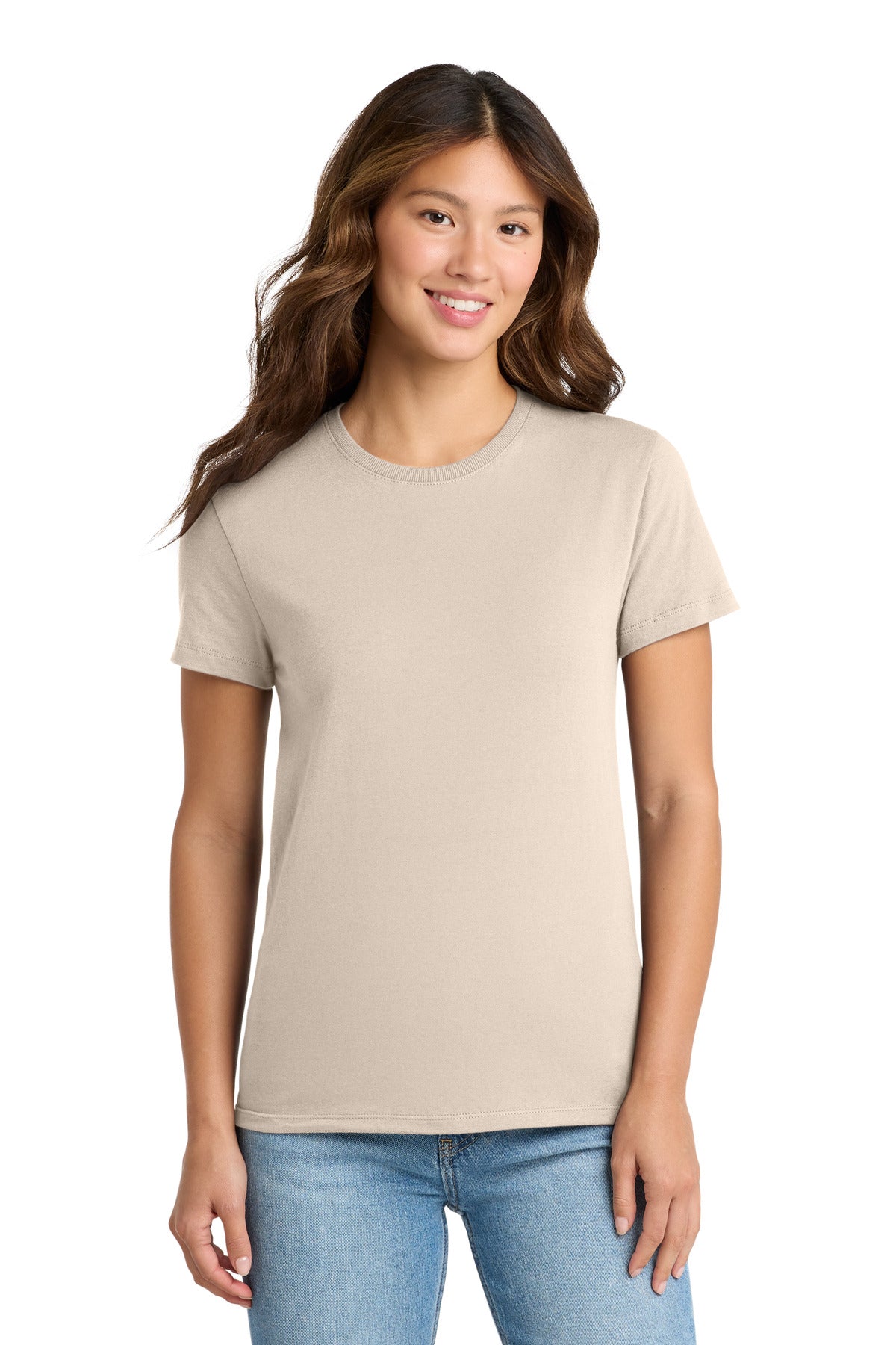 Port & Co Women's Essential Tee. LPC61 - Natural