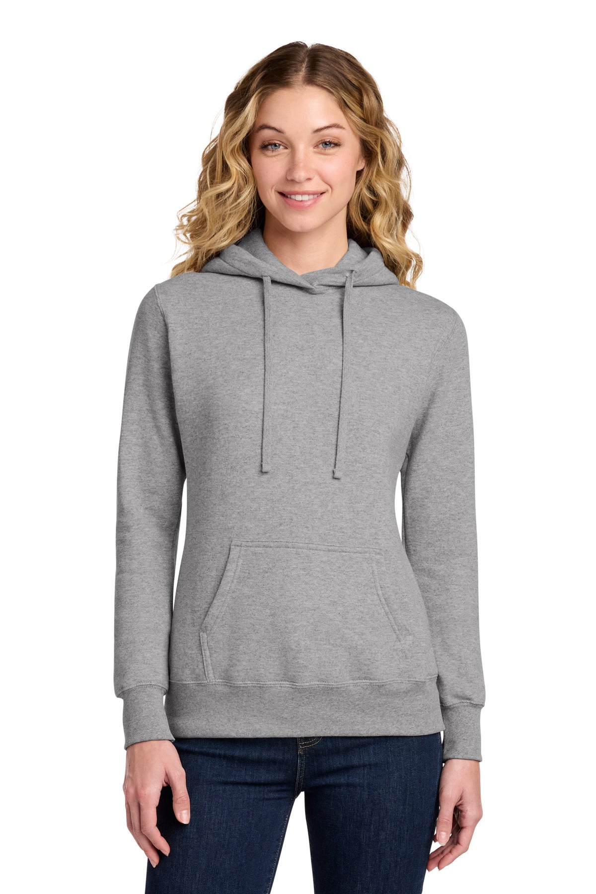 Port & Co Women's Core Fleece Pullover Hooded Sweatshirt LPC78H - Athletic Heather