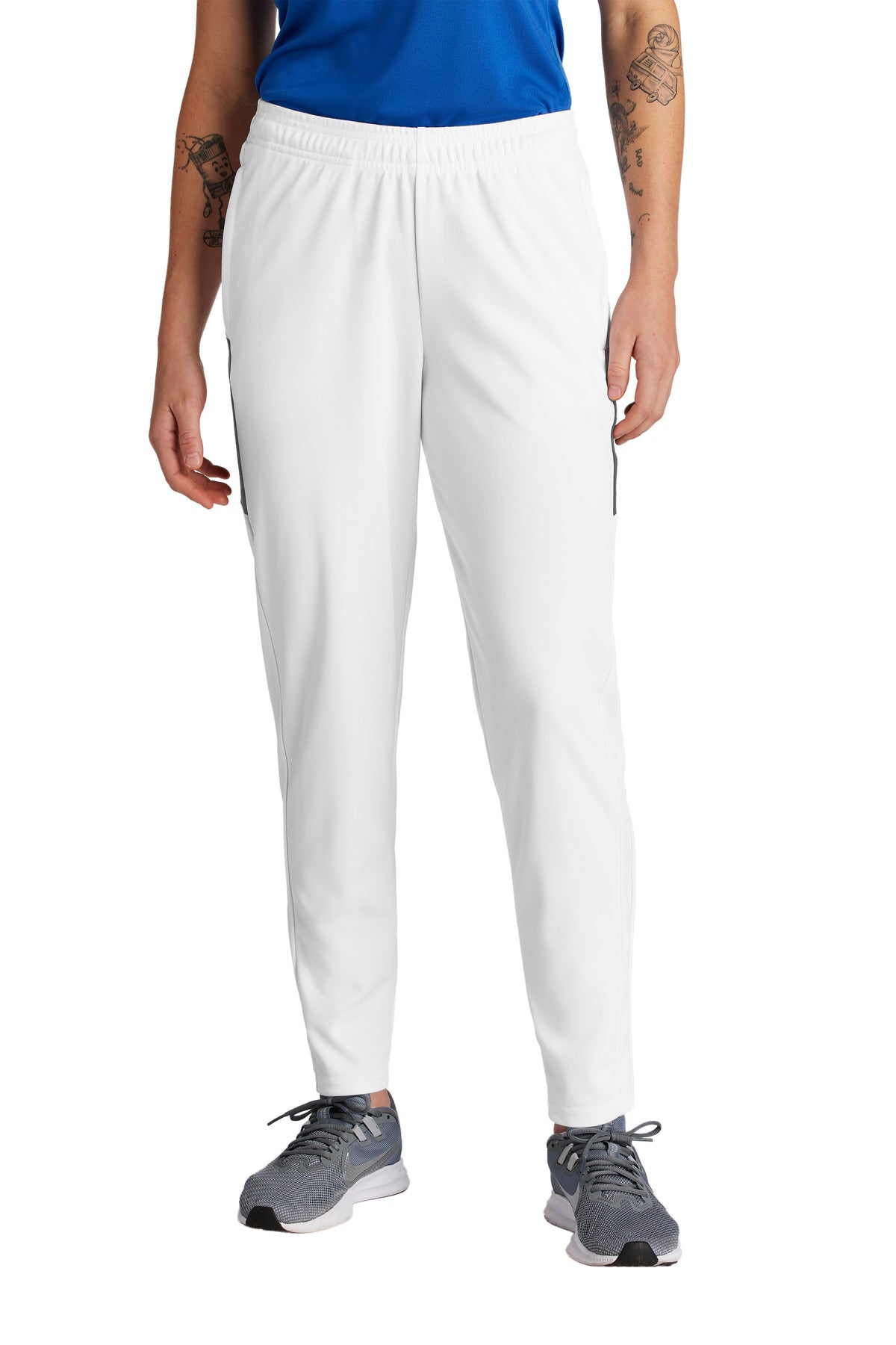 Sport-Tek Women's Travel Pant LPST800 - White/ Iron Grey